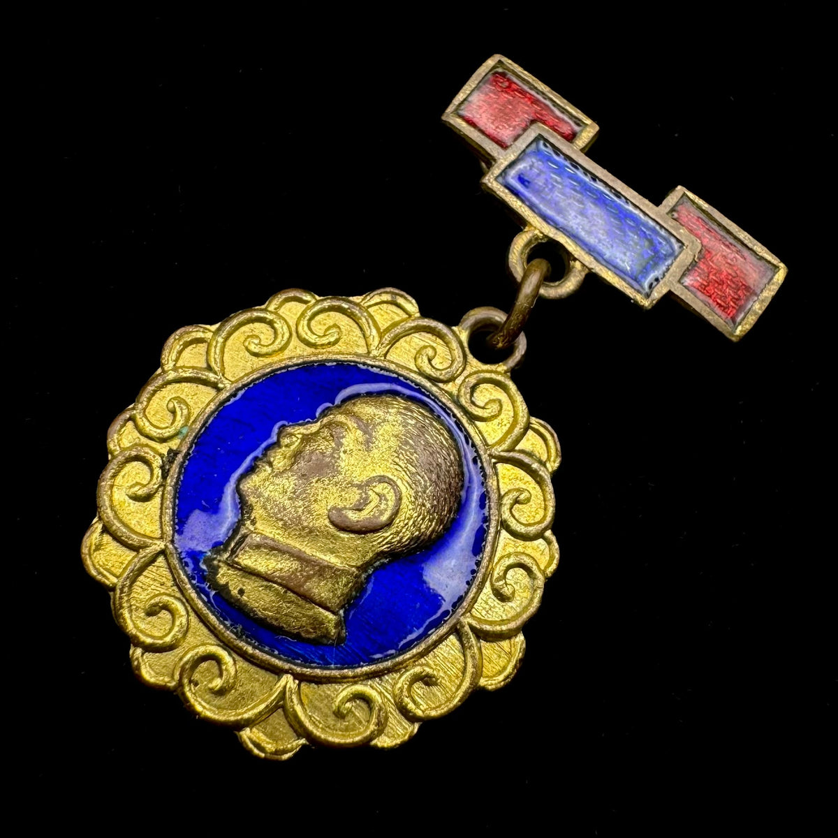 1950s Mongolian People’s Revolutionary Party “Sukhbaatar” Honorary Badge – Rare Original Issue