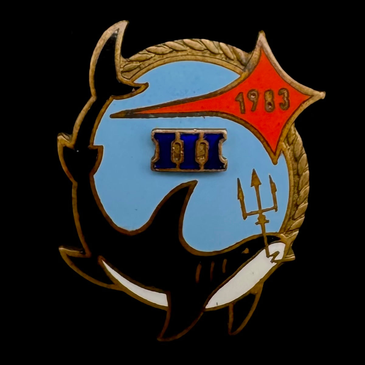 1983 Soviet Navy Project 941 Akula (Typhoon-Class) TK-12 Nuclear Submarine Badge – 3rd Hull, Rare Original Issue