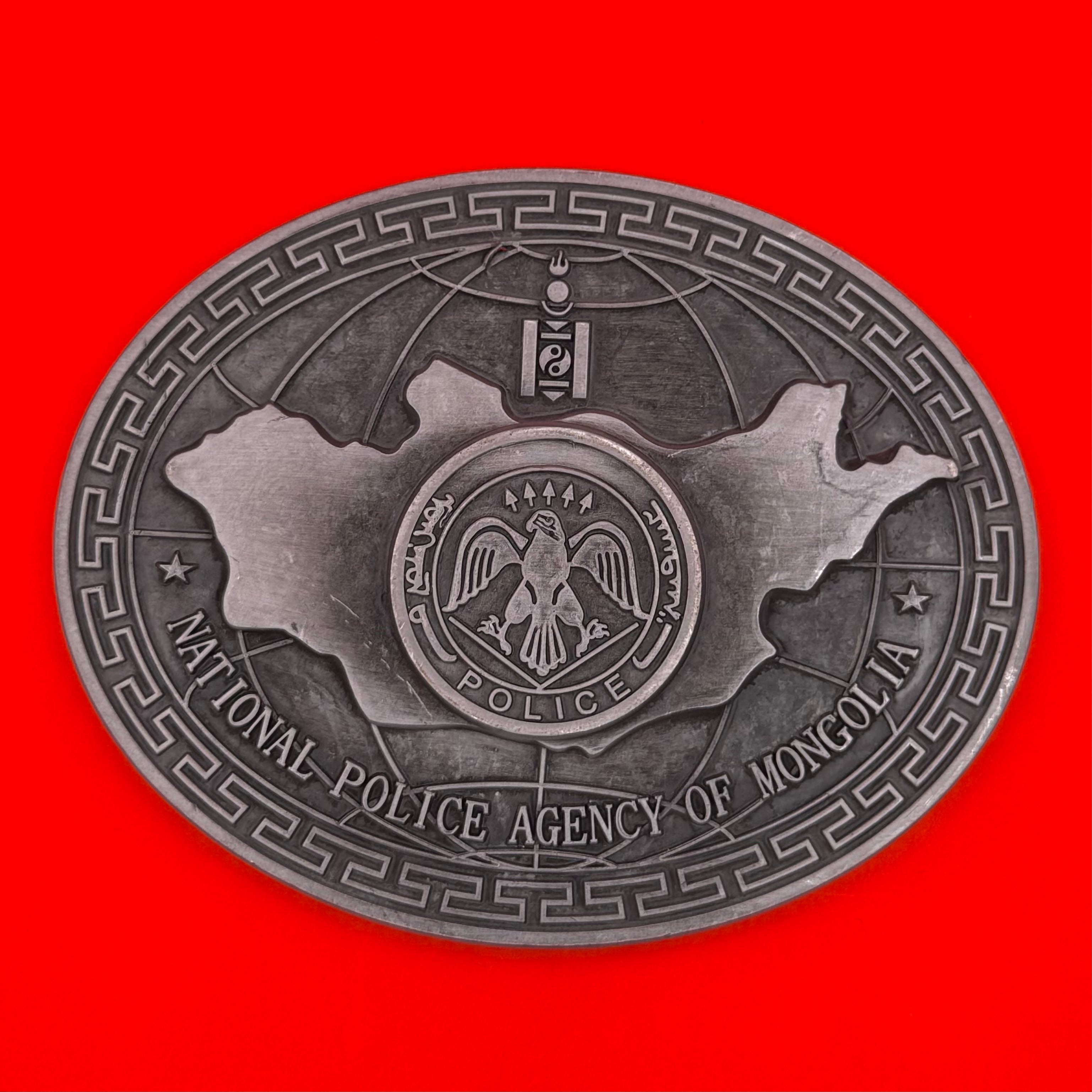 Mongolian Police Table Medal With Box