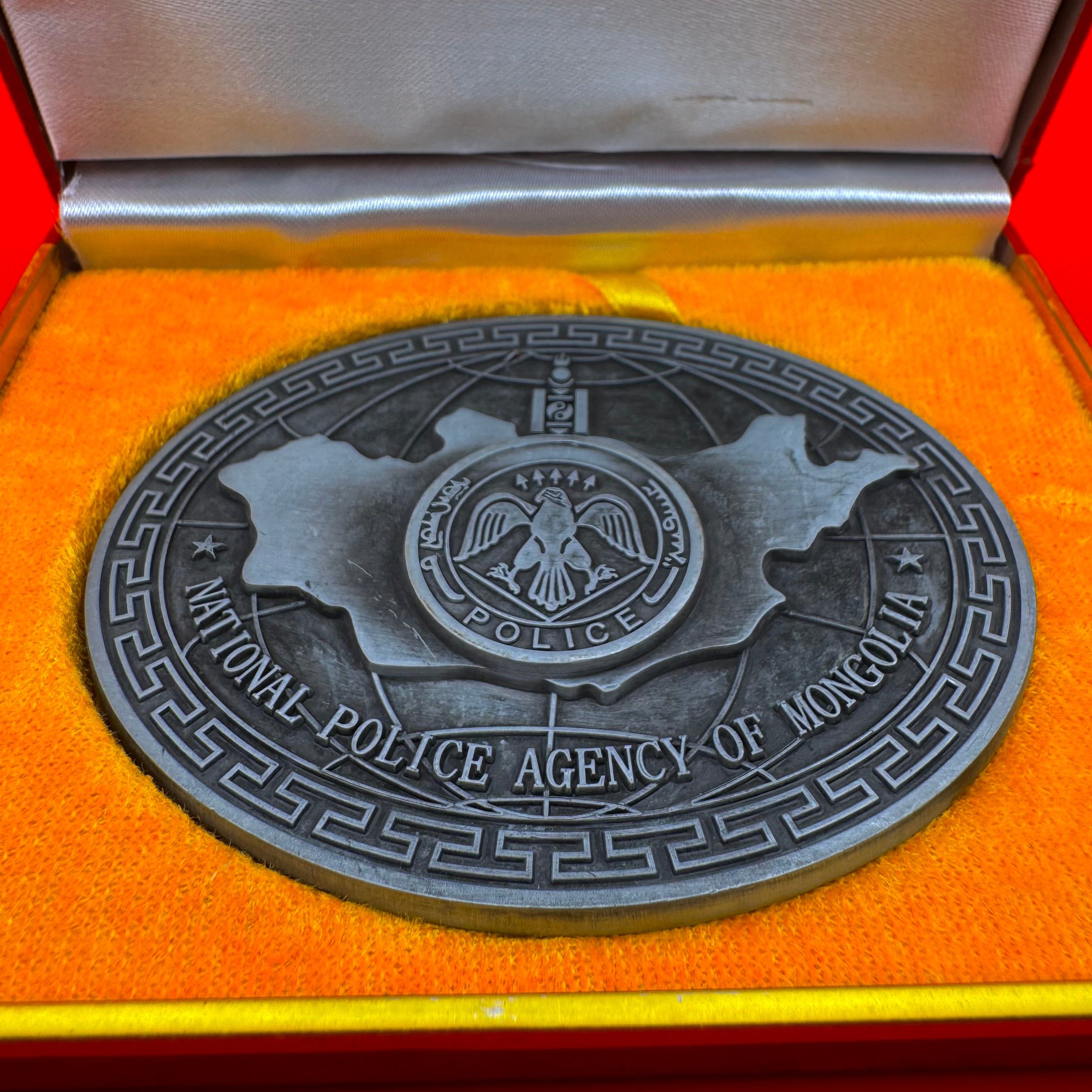 Mongolian Police Table Medal With Box