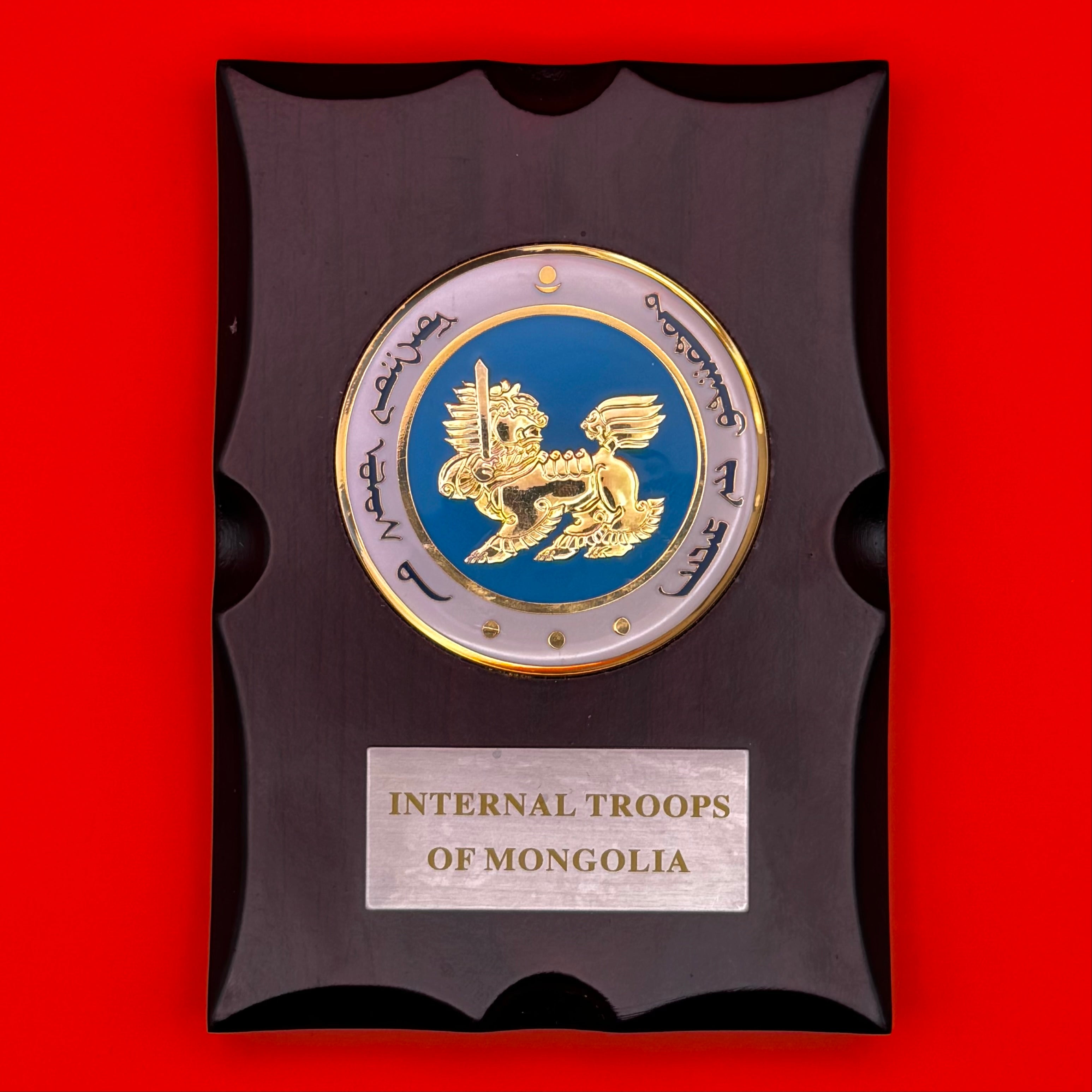 Mongolian Internal Troops Desk Display With Box