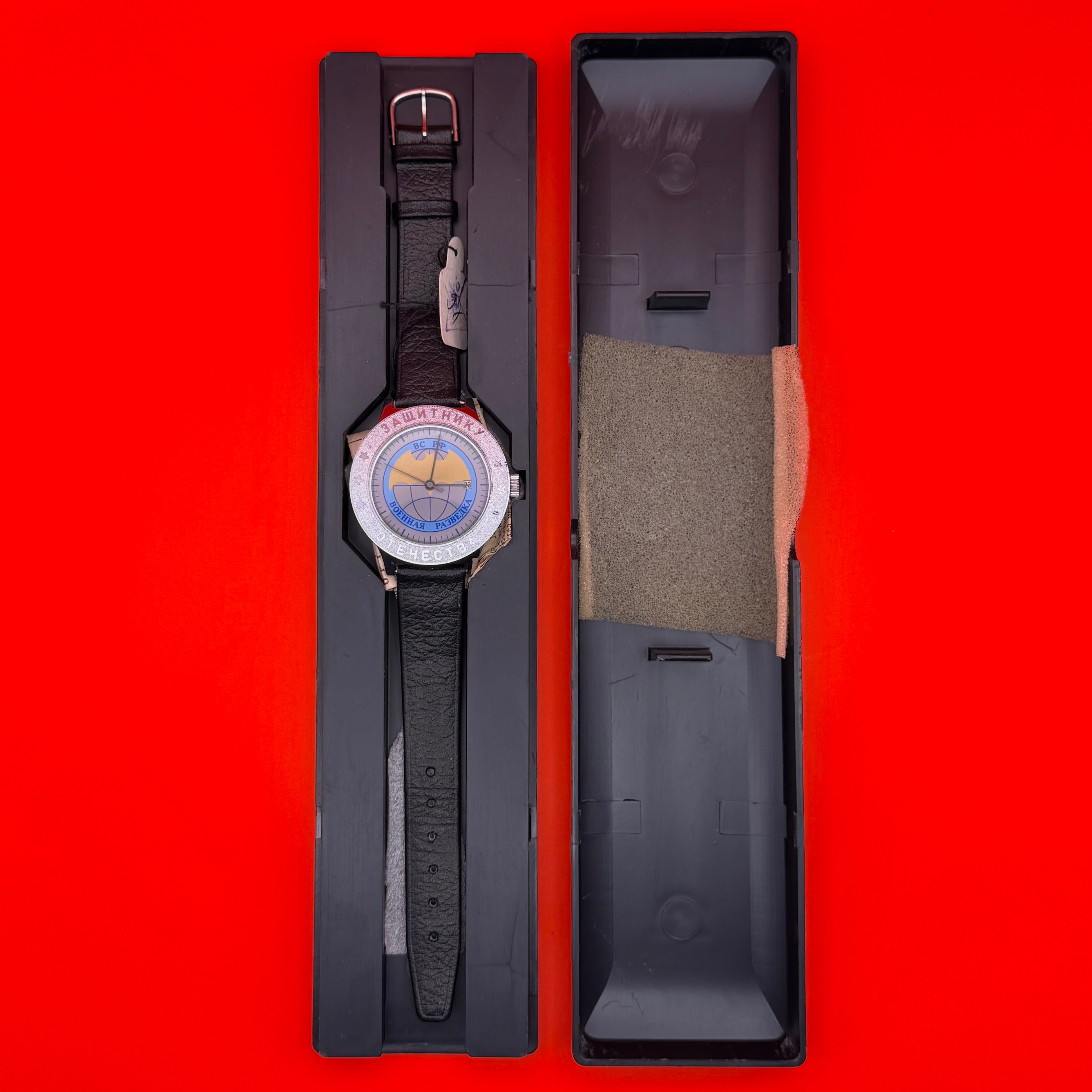 1990s Russian GRU Military Intelligence Mechanical Watch With Case NOS Special Edition
