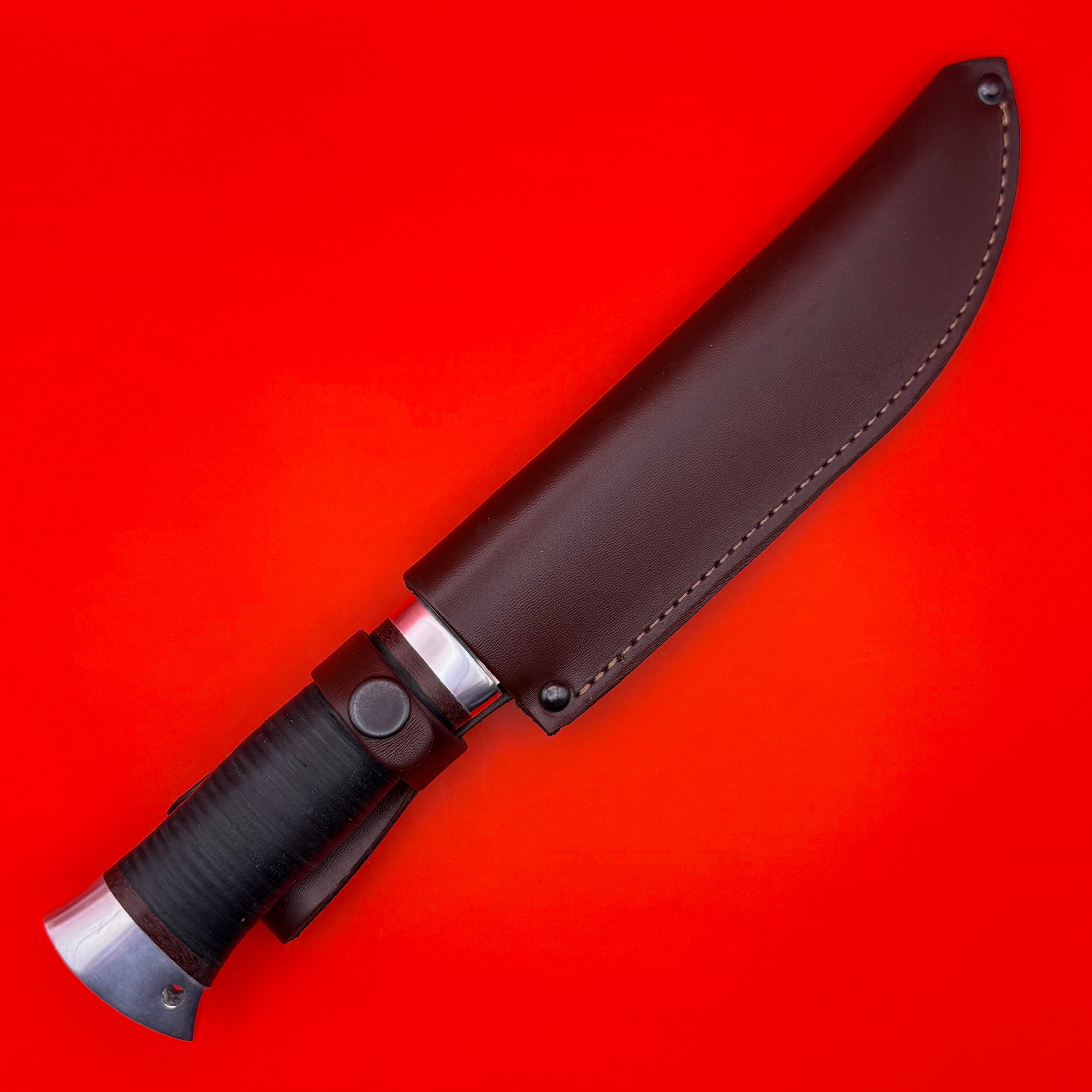 Russian FSB General Rank Service Award Knife With Sheath Zlatoust Gold Inlaid