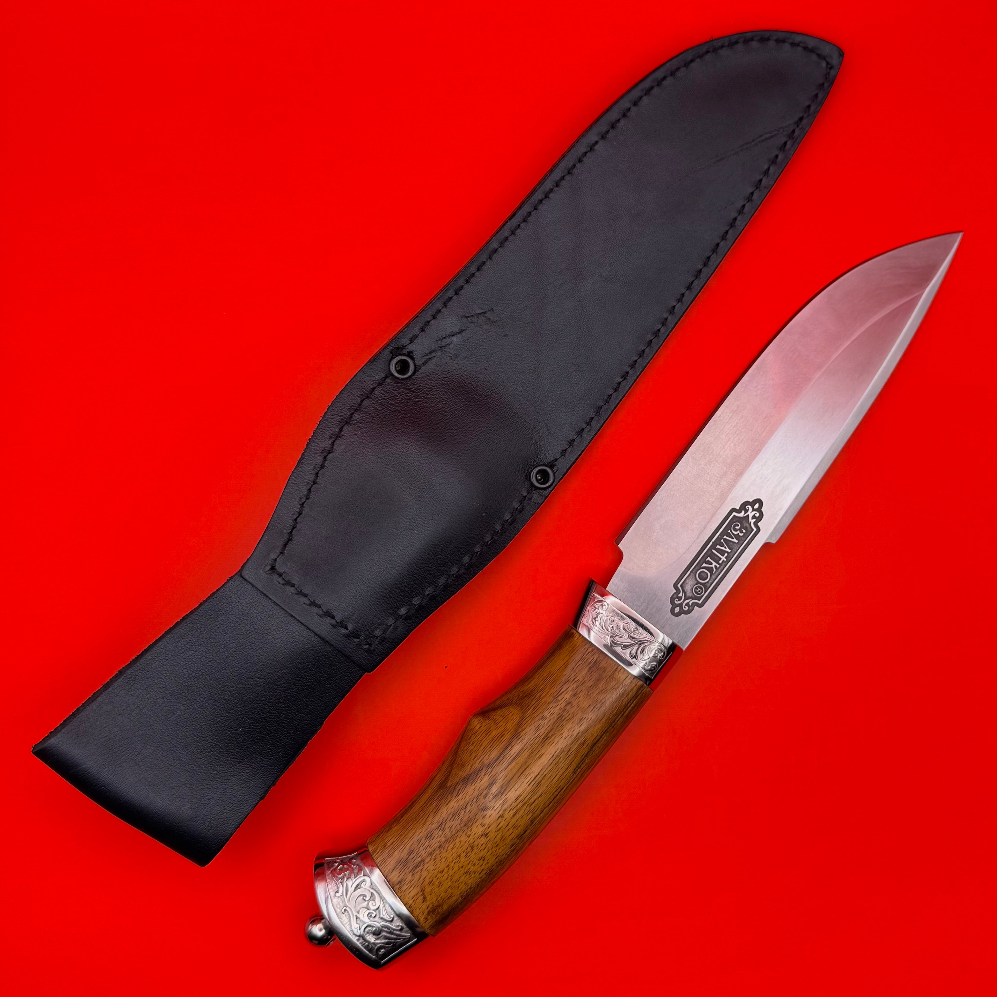Russian Zlatko Bison Hunting Outdoor Knife With Sheath & Box
