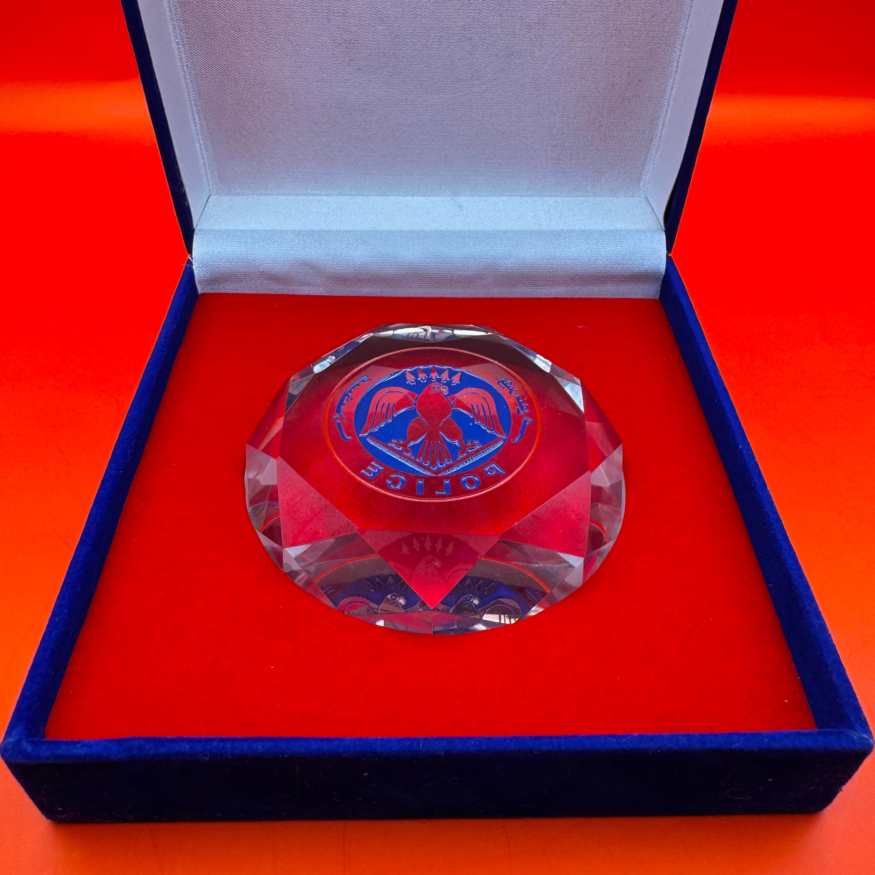 Mongolian Police Desk Display With Box Reverse Error