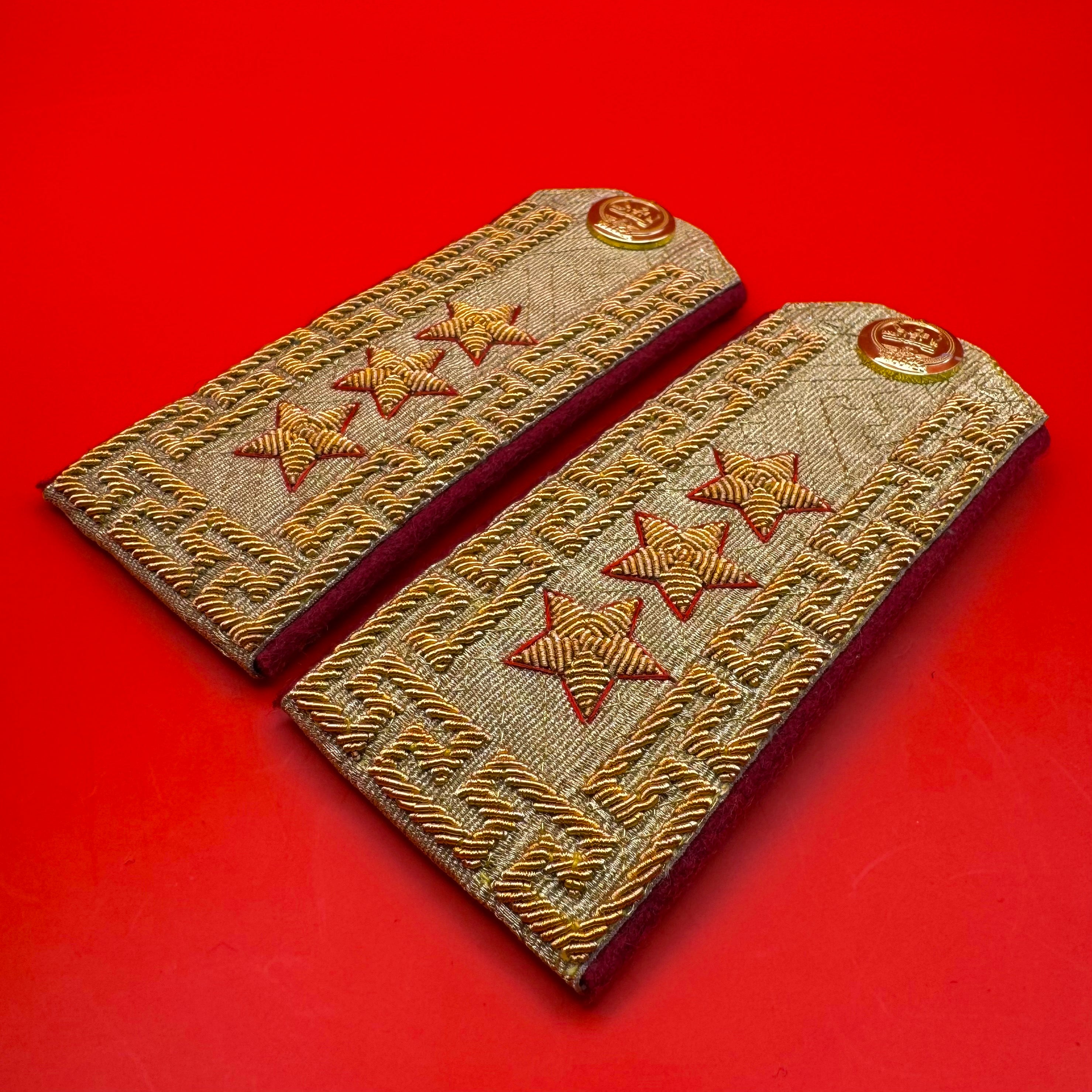 Mongolian Army Lieutenant General Rank Parade Shoulder Boards