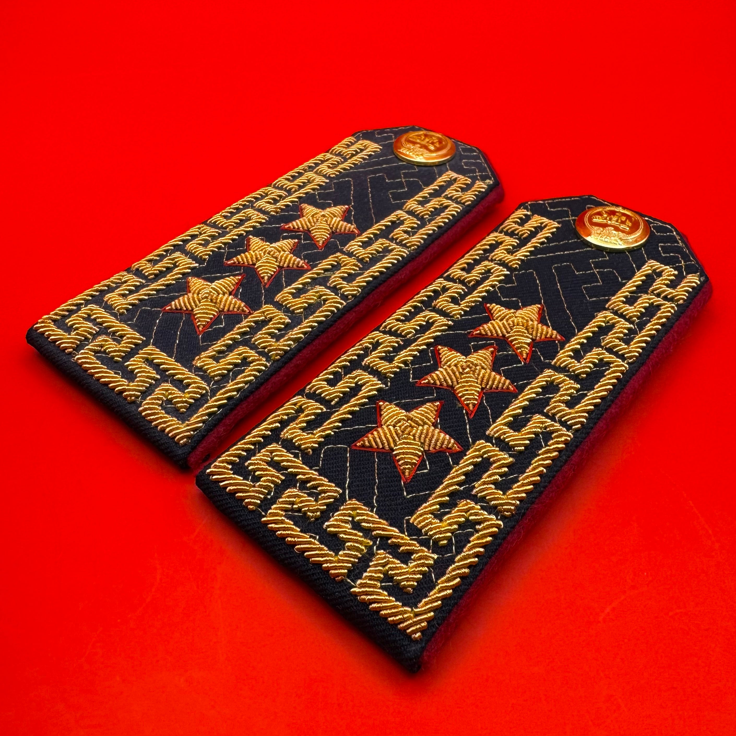 Mongolian Army Lieutenant General Rank Shoulder Boards