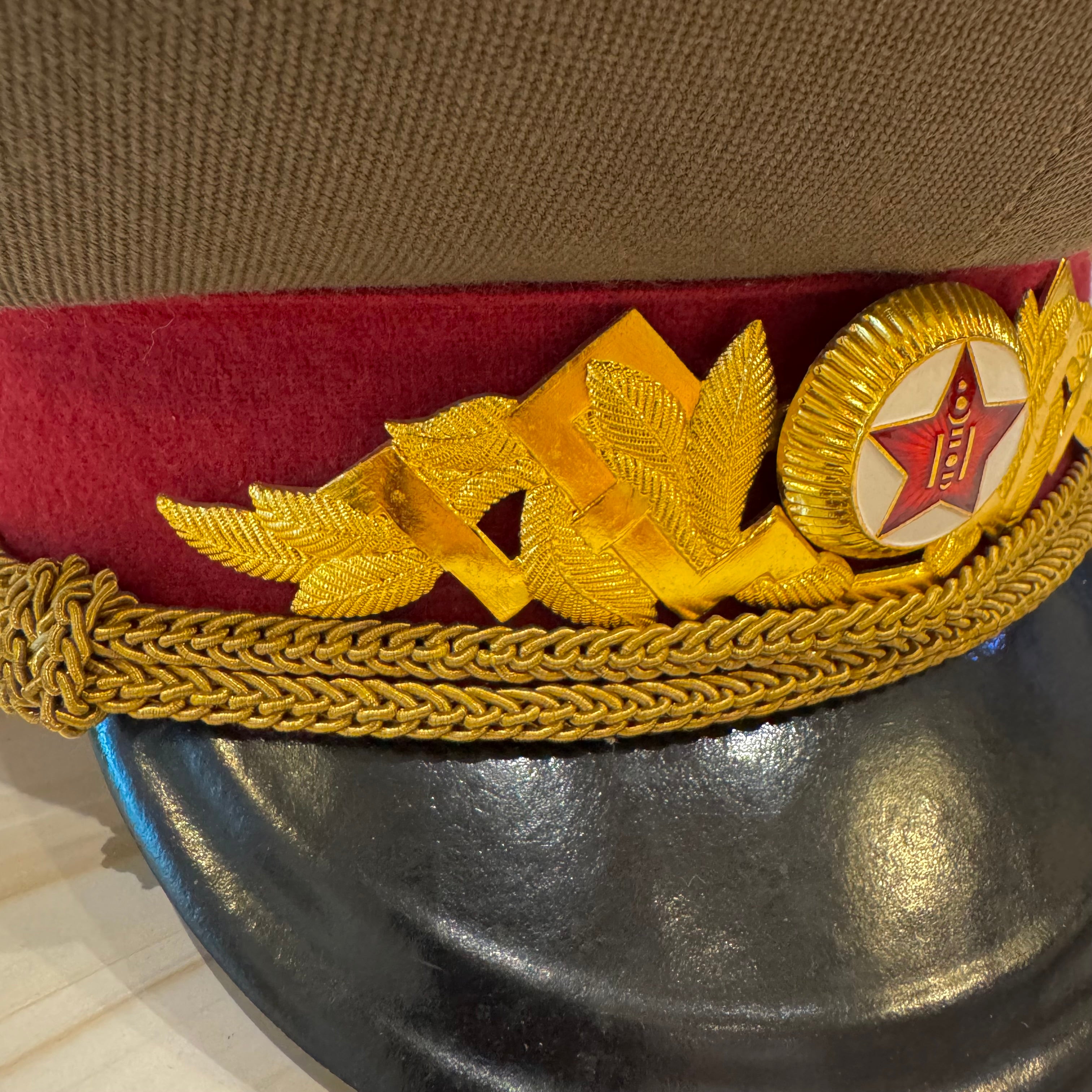 1980s Mongolian State Security Spy Officer Visor Cap