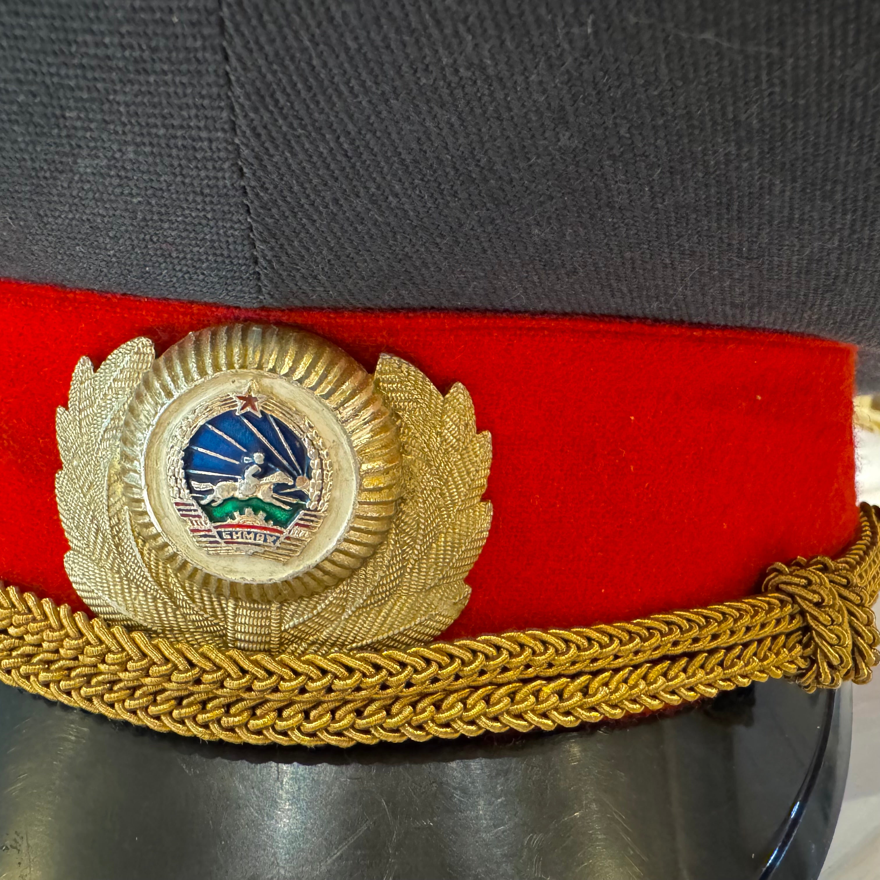 1990s Mongolian Police Officer Visor Cap Near Mint