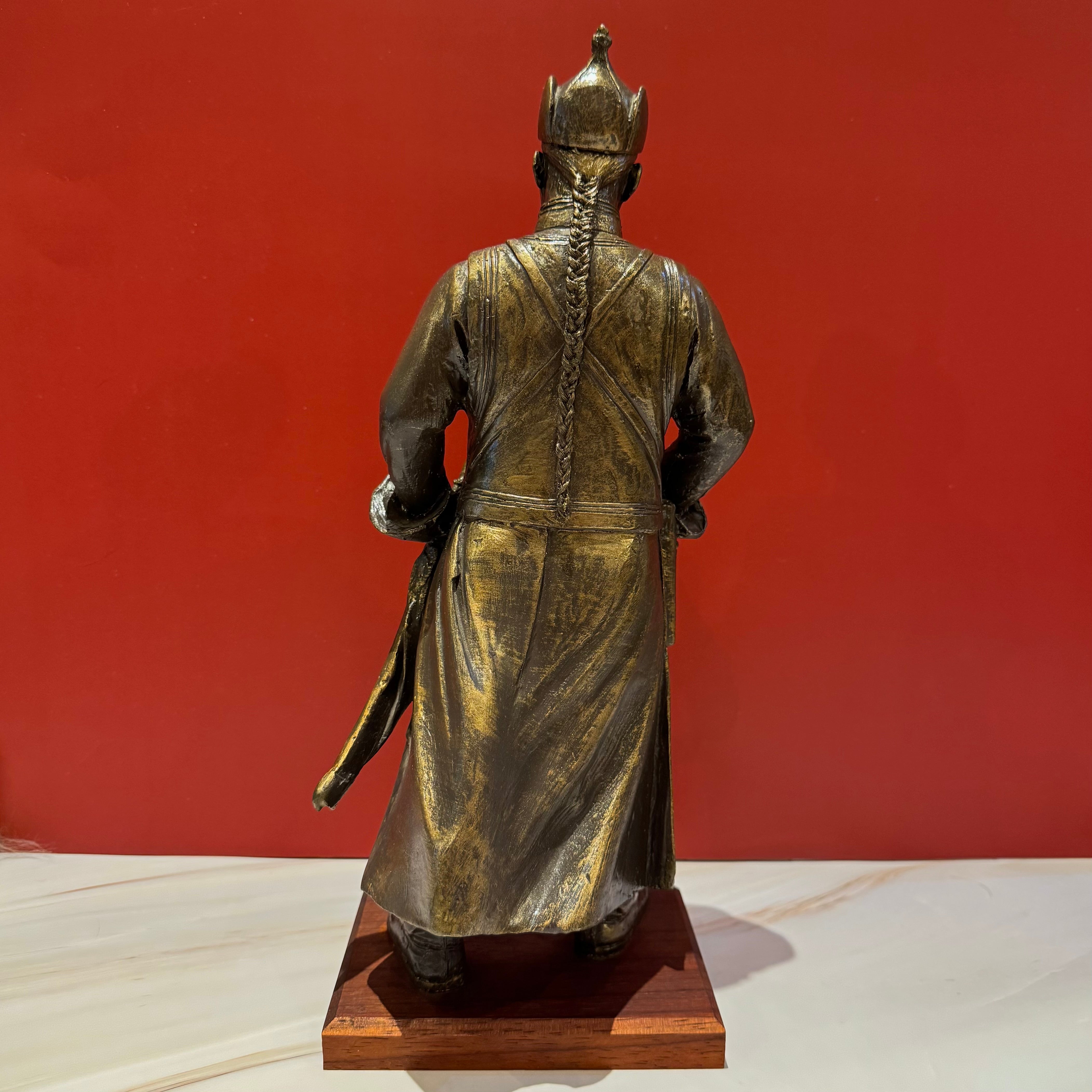Mongolian Military Hero Magsarjav General Statuette Perfect