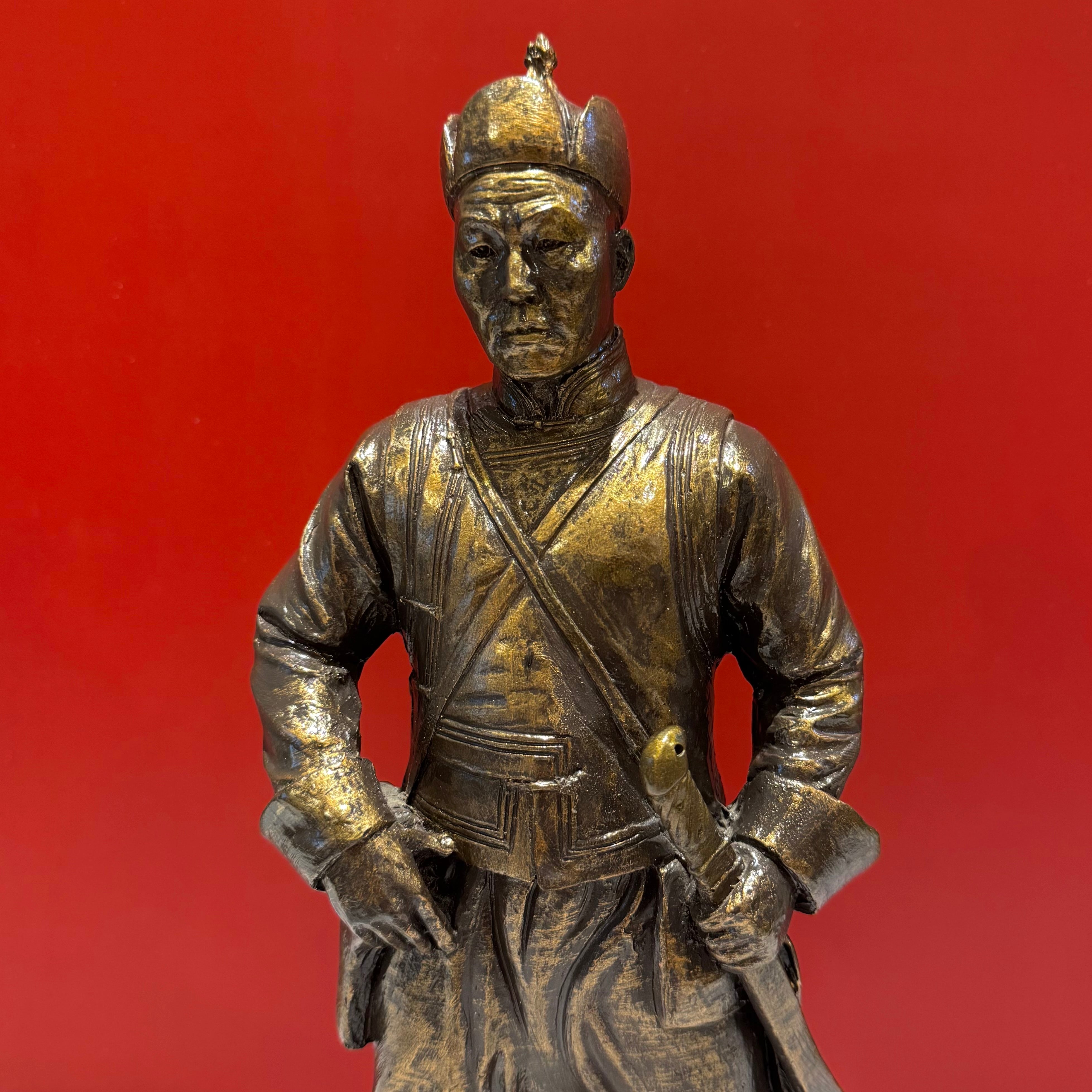 Mongolian Military Hero Magsarjav General Statuette Perfect