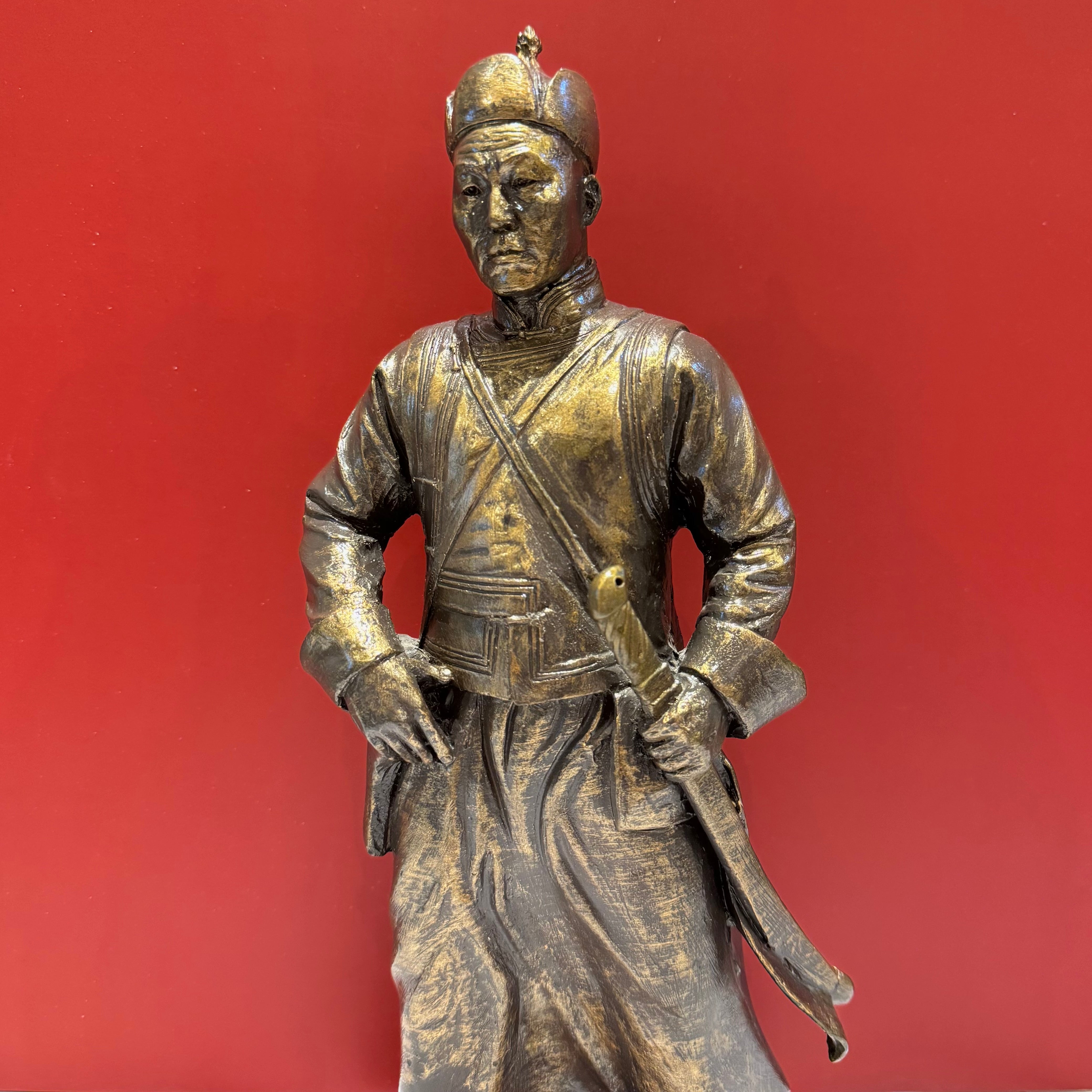 Mongolian Military Hero Magsarjav General Statuette Perfect