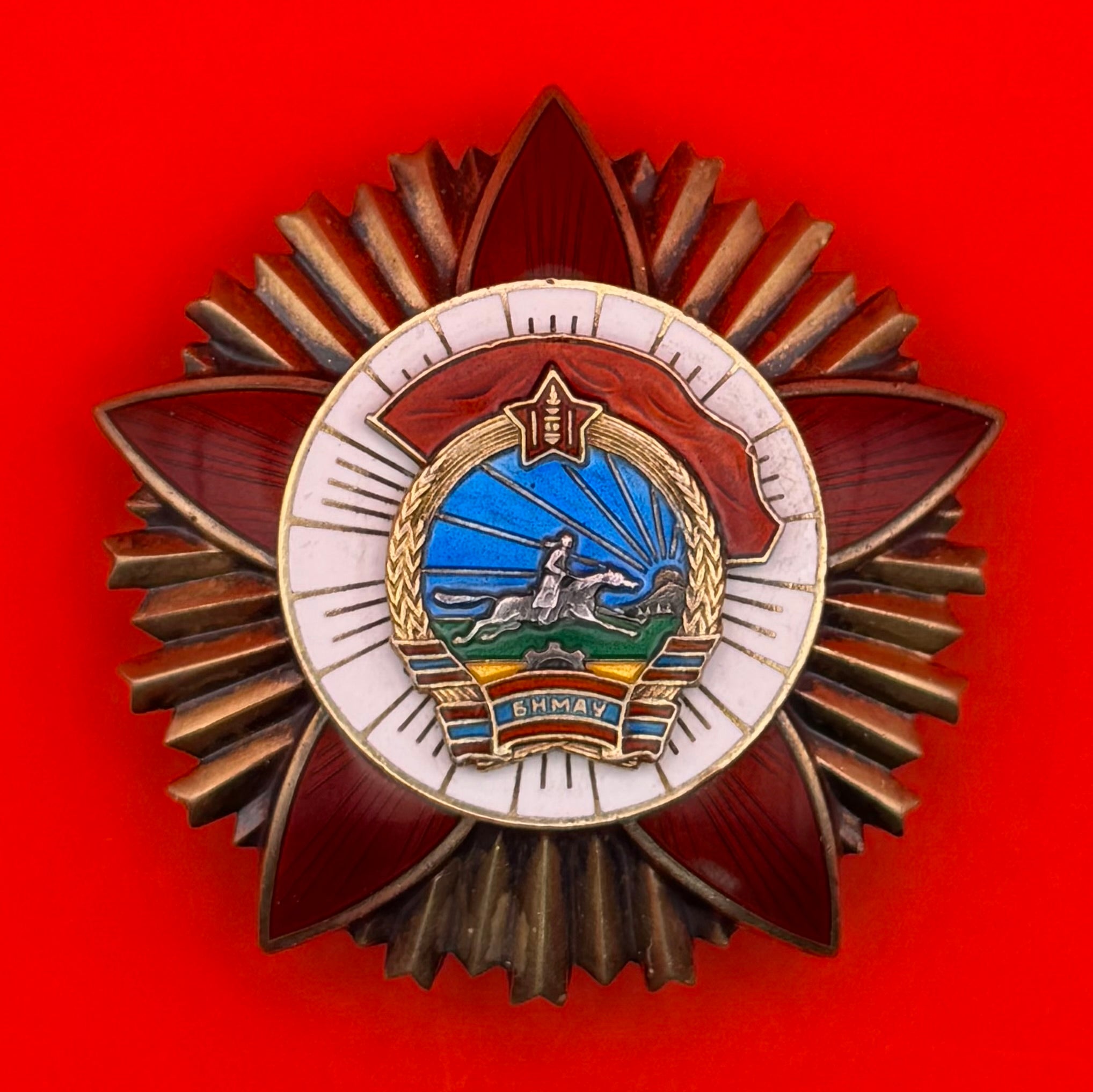 Mongolia Order Of The Red Banner Of Combat Valor Type 5 Variation 1 Silver