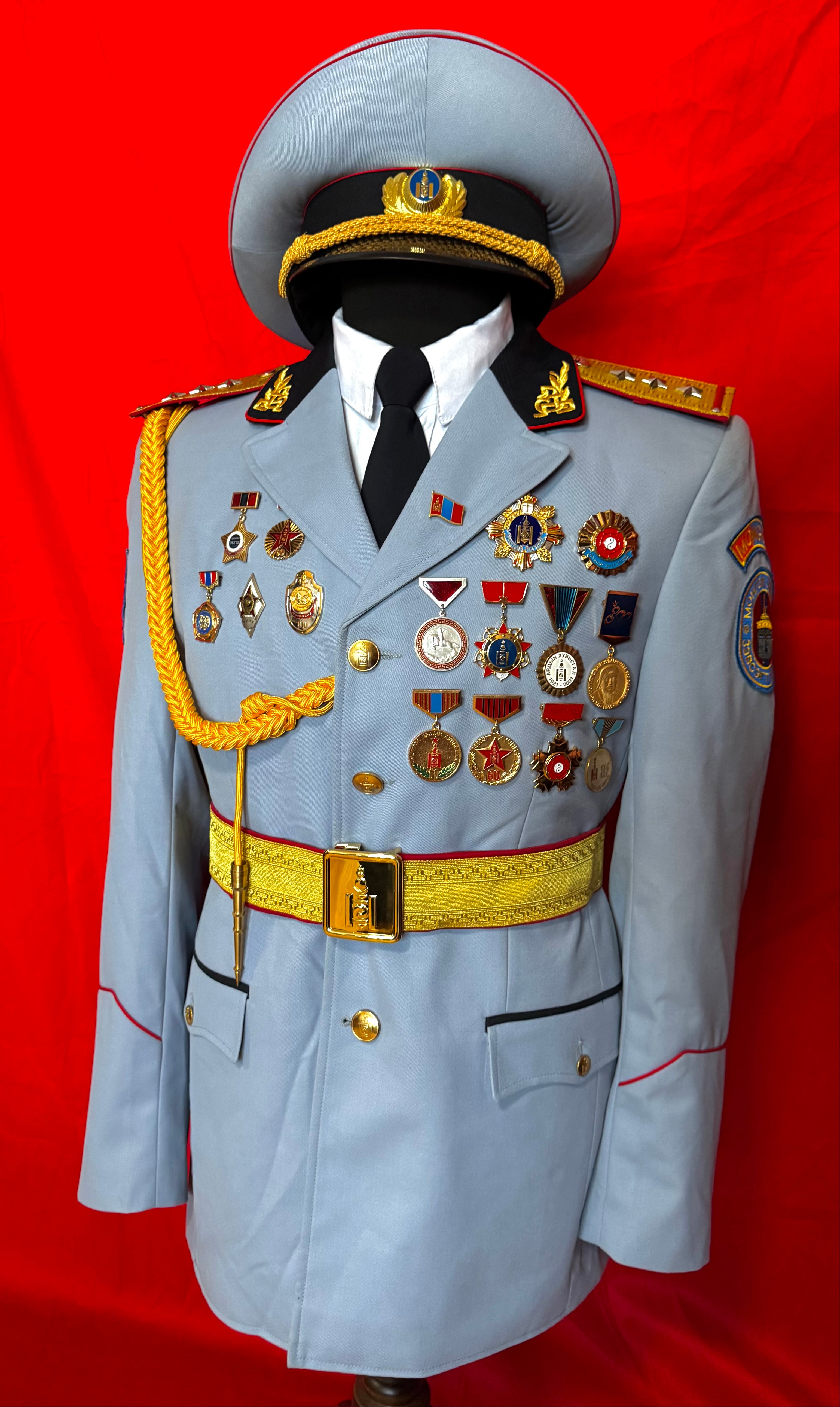 Mongolian Army Senior Officer's Parade Full Uniform w/ Awards – Complete Set