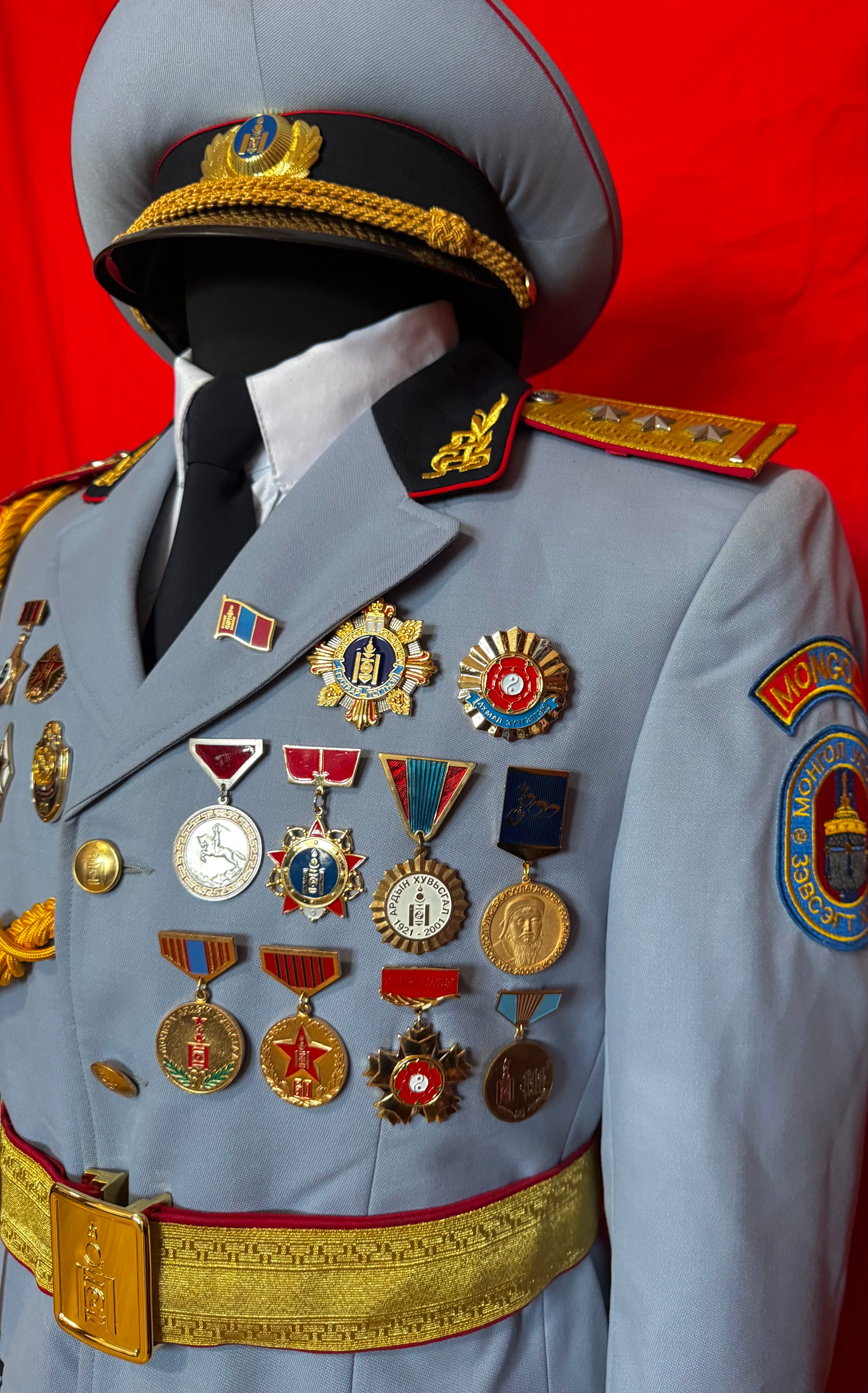 Mongolian Army Senior Officer's Parade Full Uniform w/ Awards – Complete Set