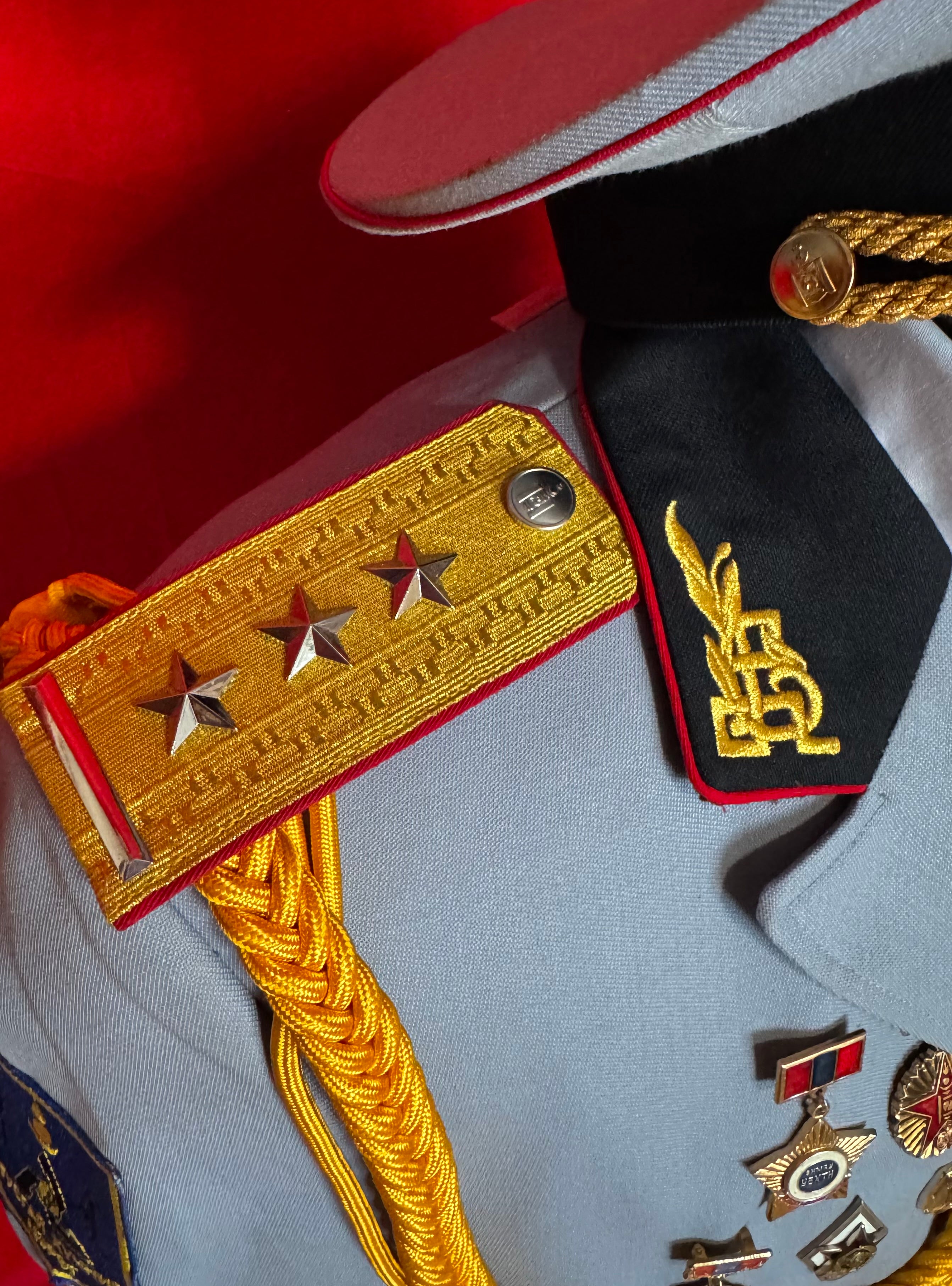 Mongolian Army Senior Officer's Parade Full Uniform w/ Awards – Complete Set