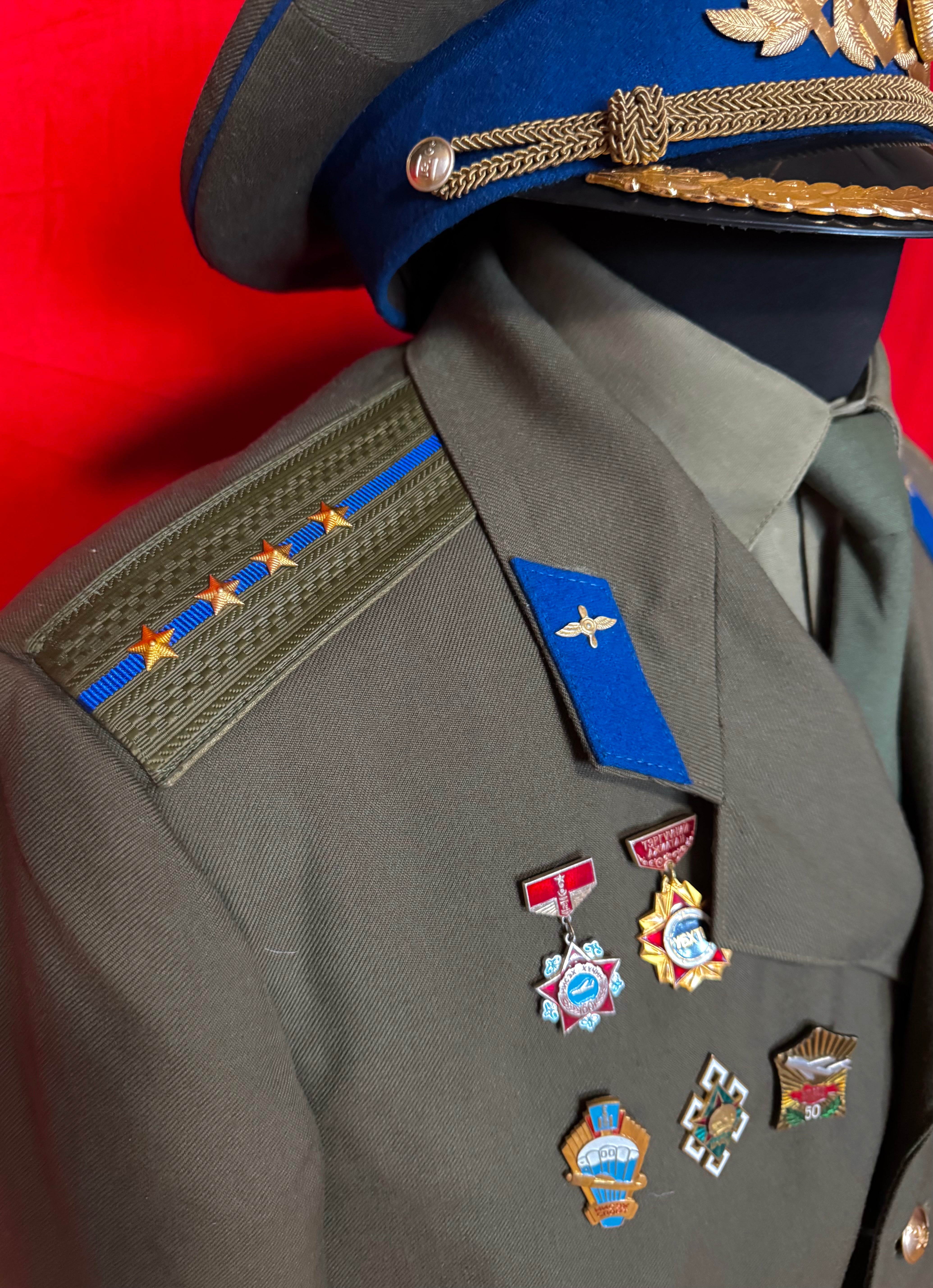 1980s Mongolian Air Force Captain’s Full Uniform w/ Awards – Rare Complete Set
