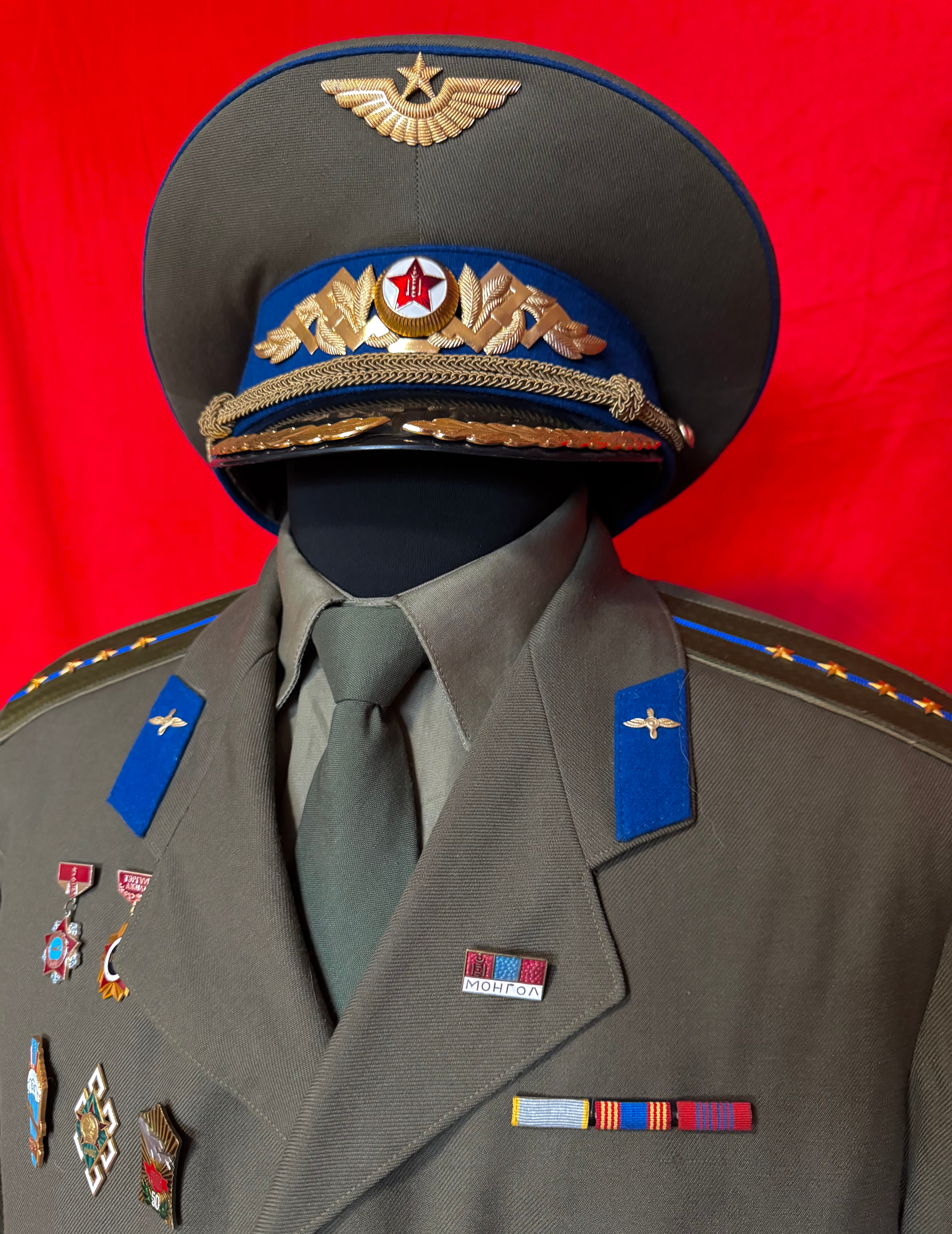 1980s Mongolian Air Force Captain’s Full Uniform w/ Awards – Rare Complete Set