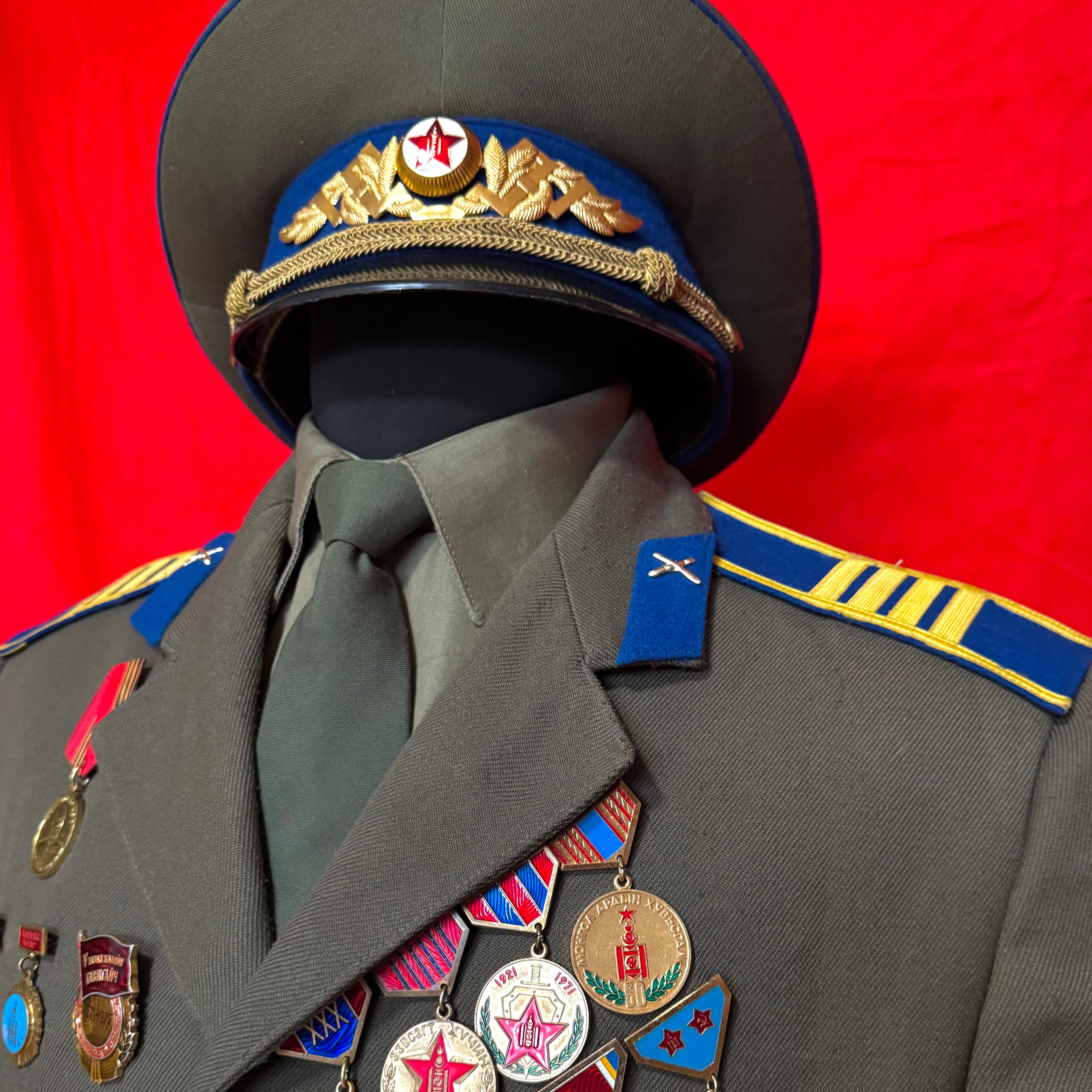 Mongolian People's Army Officer Uniform w/ Awards & Documents – Rare Complete Set