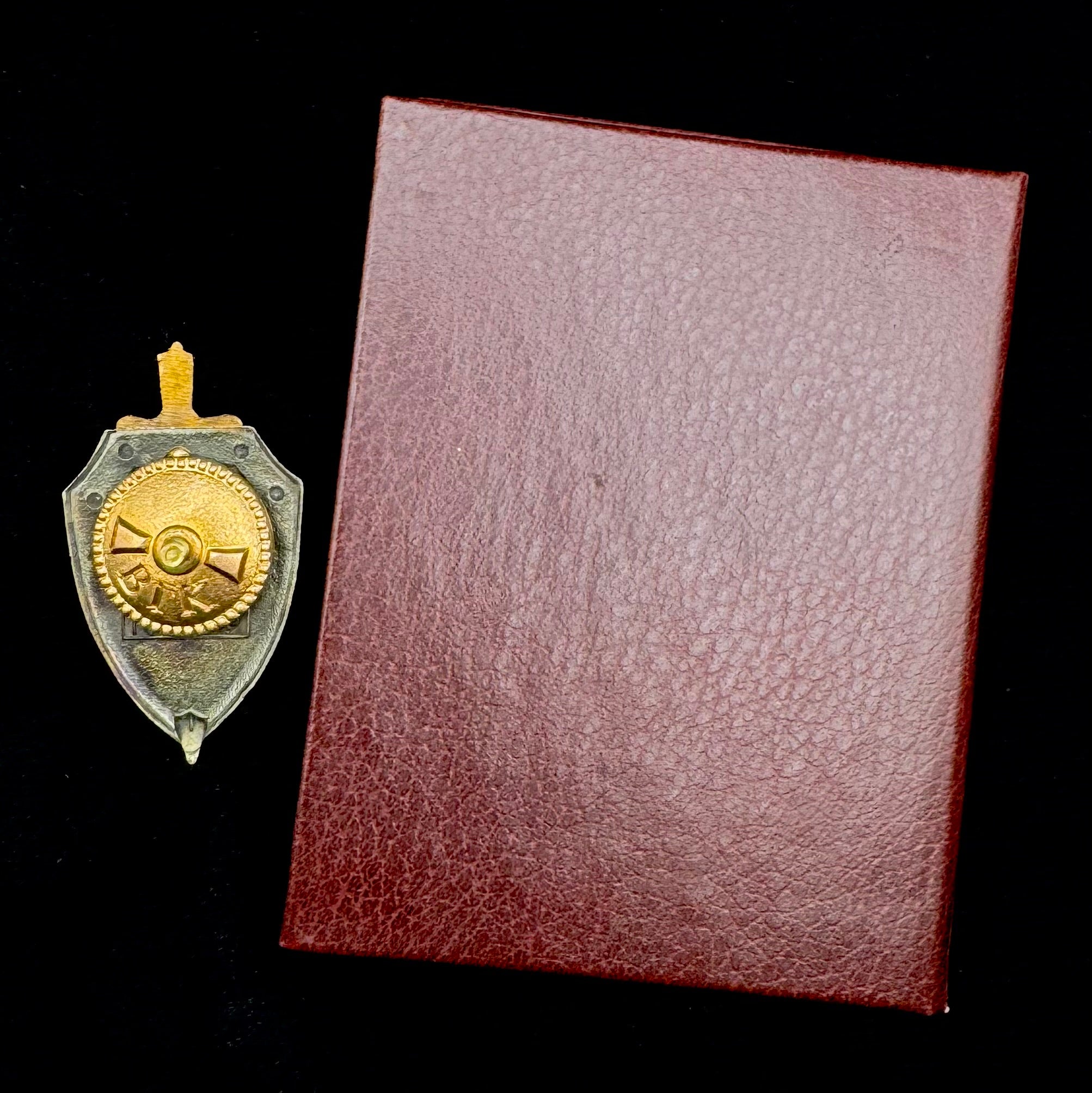 Russian SVR Foreign Intelligence Service 80th Anniversary Badge w/ Document