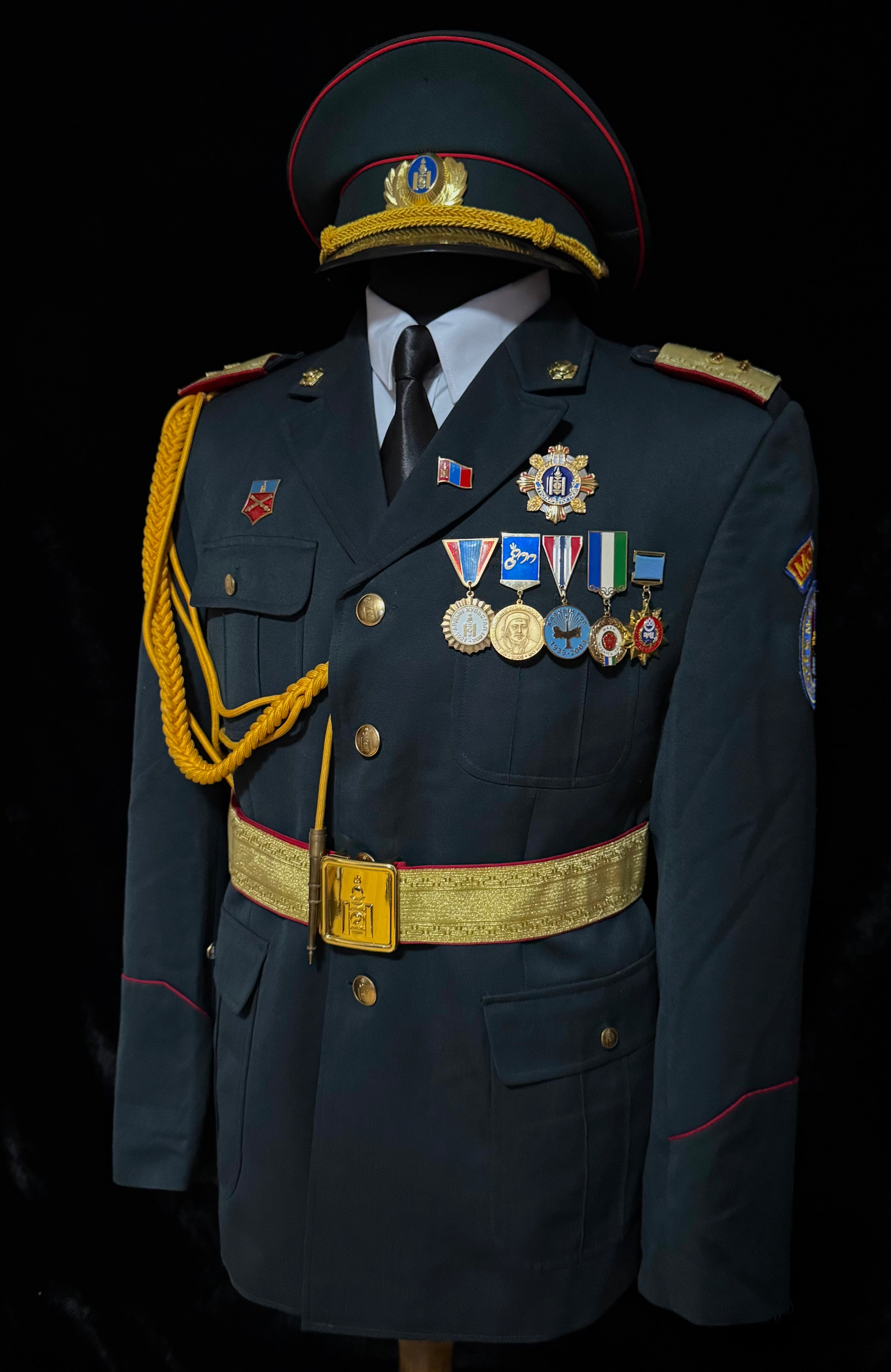 2000s Mongolian Army Artillery Officer Parade Full Uniform w/ Medals – Complete Set