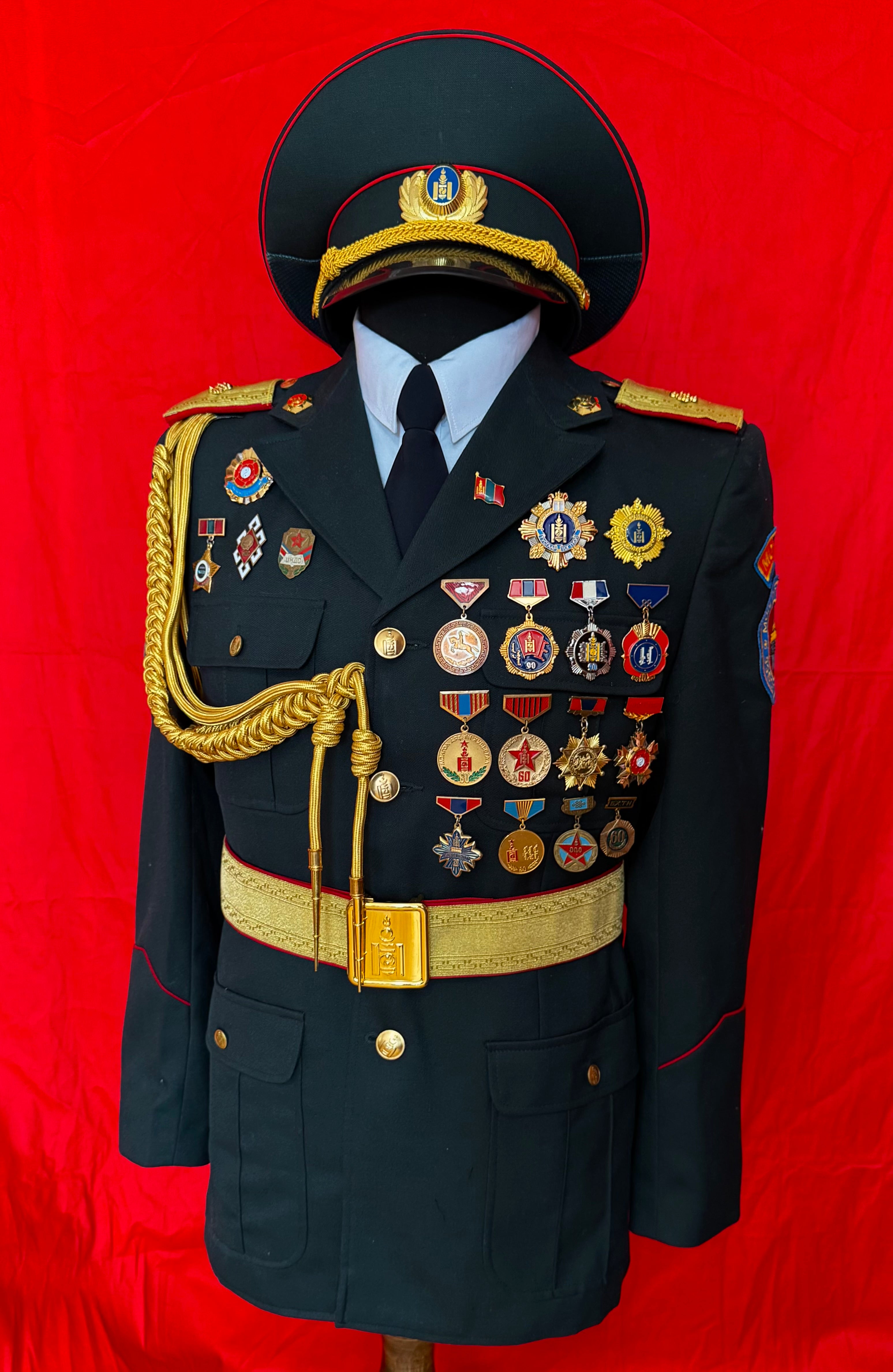 2000s Mongolian Army Major Officer Parade Full Uniform with Awards – Rare Discontinued Pattern – Complete Set