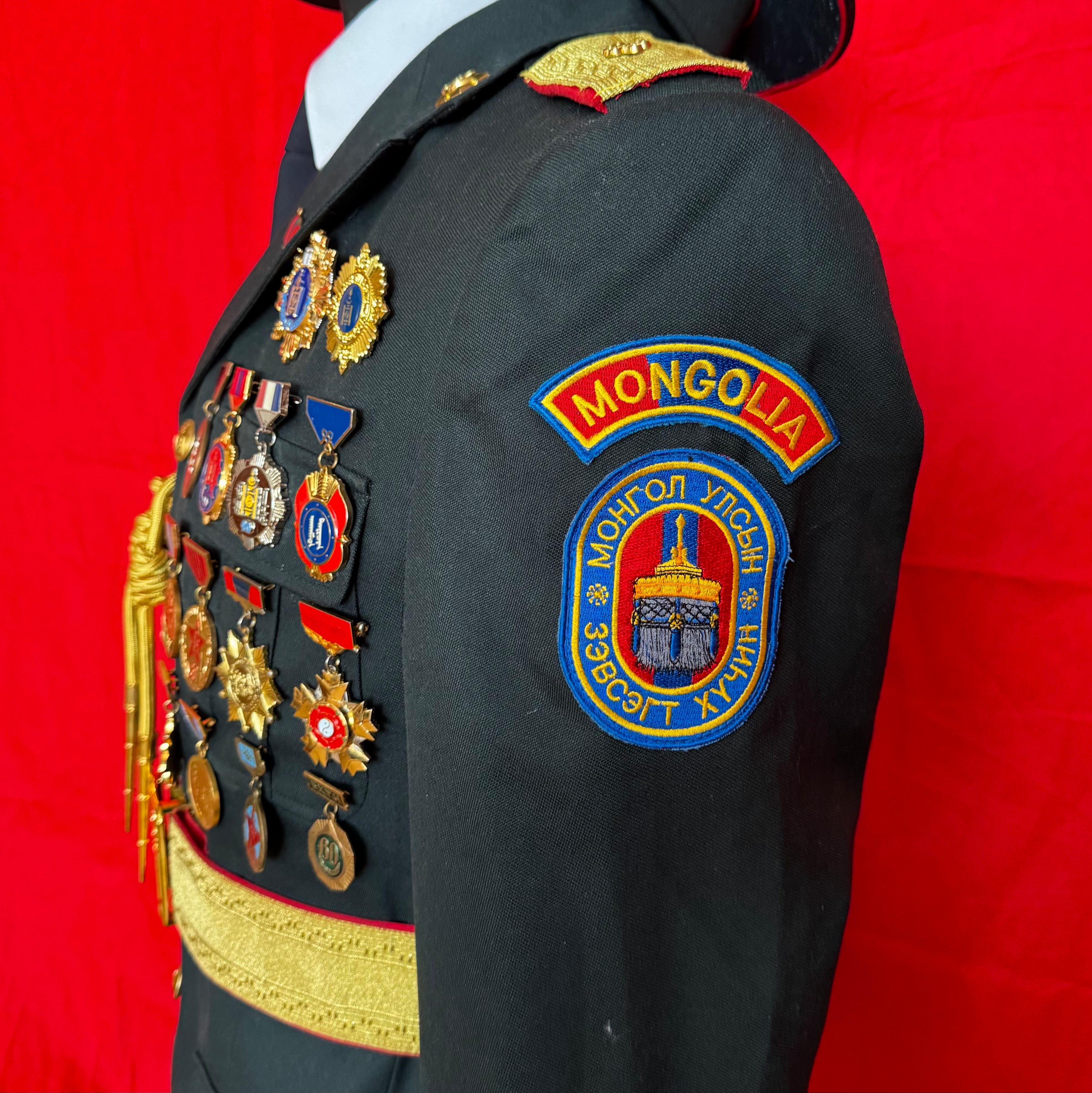 2000s Mongolian Army Major Officer Parade Full Uniform with Awards – Rare Discontinued Pattern – Complete Set