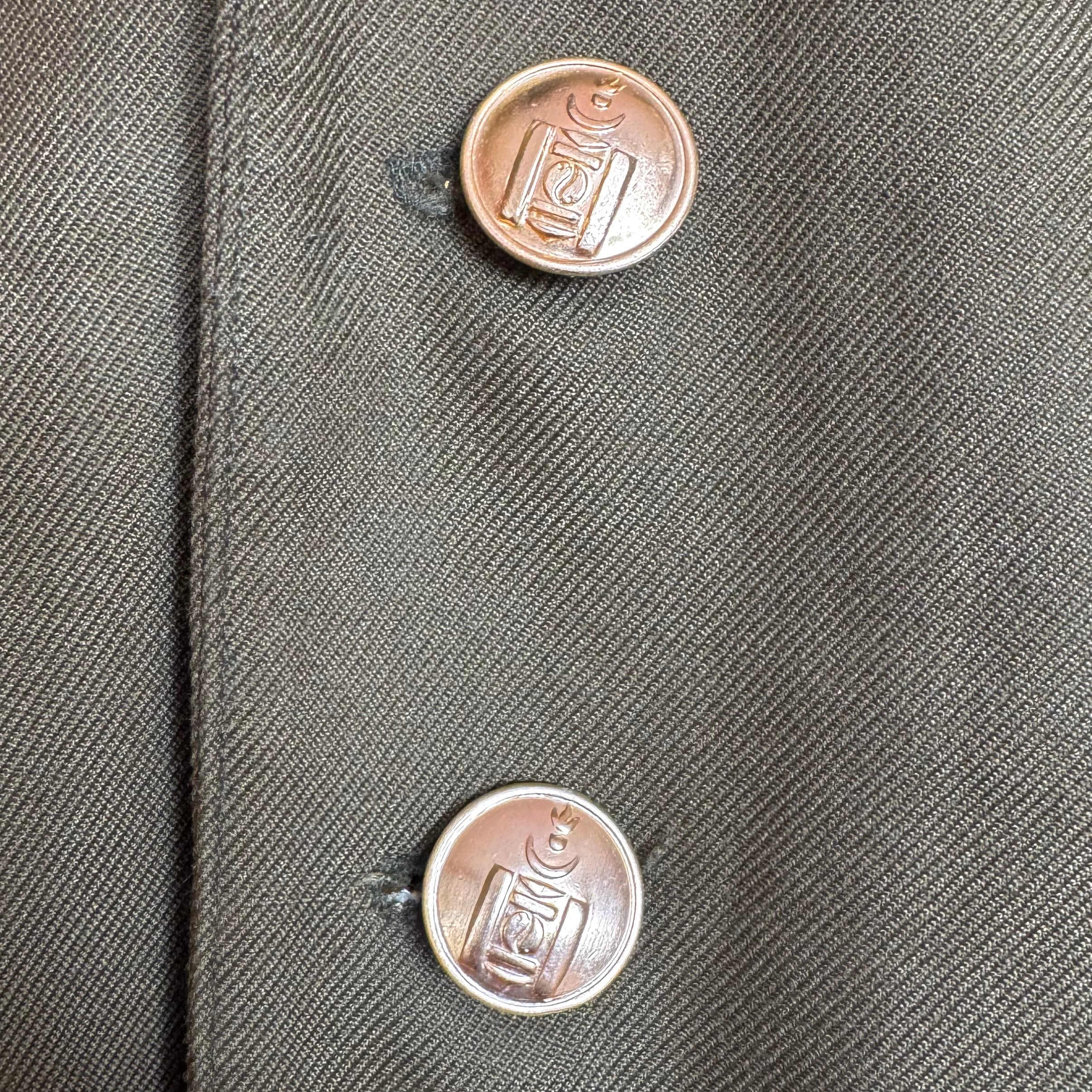 1990s Mongolian Internal Troops Lieutenant Colonel Daily Service Uniform with Original Badges & Ribbon Bar – Rare Complete Set