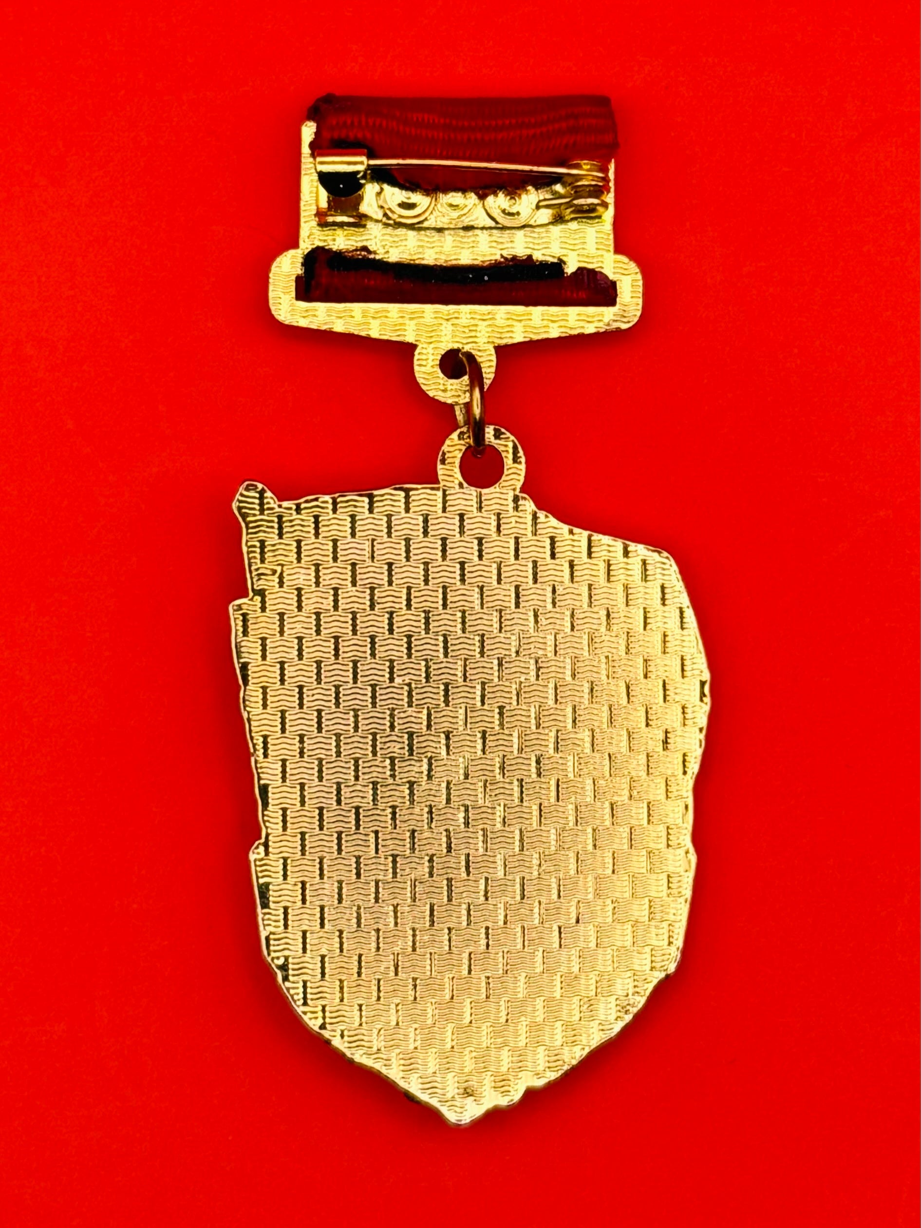 Late 2000s Mongolian Honored Railway Employee Badge With Box