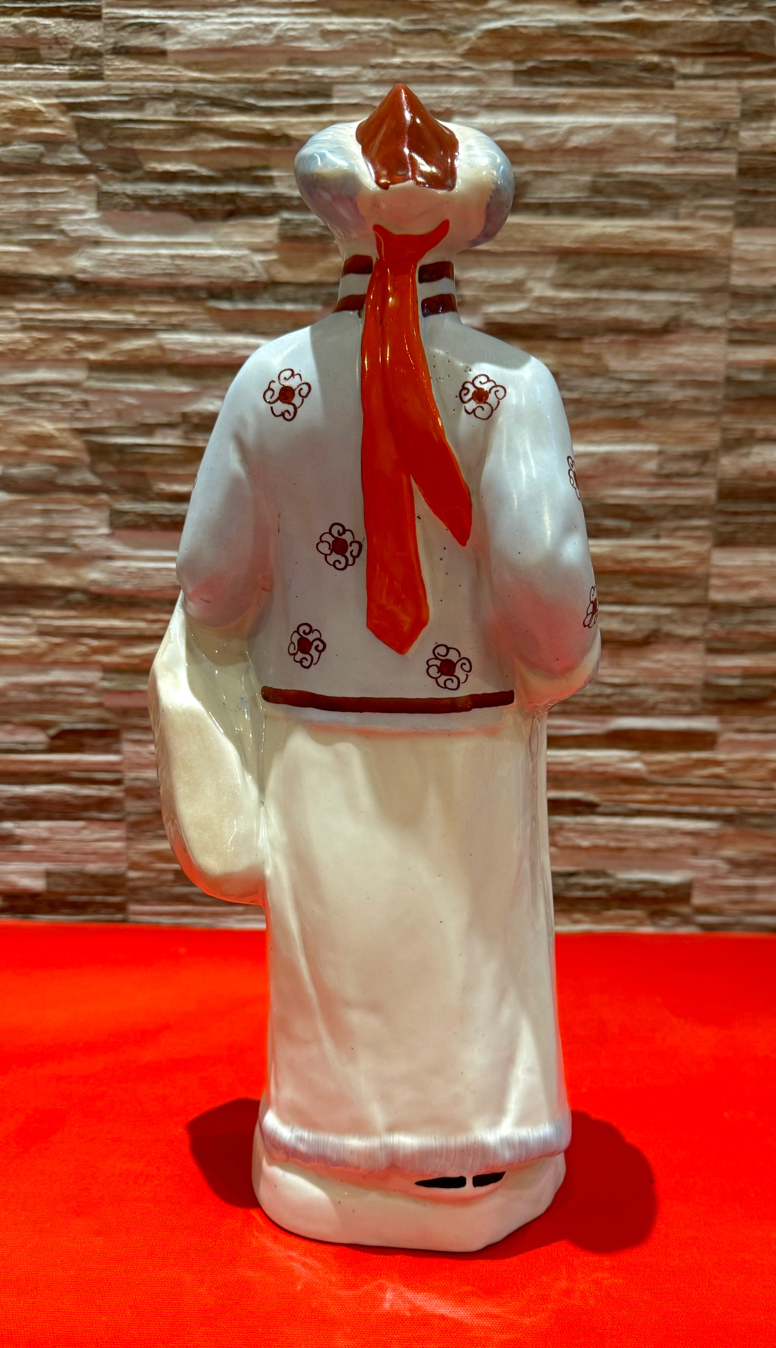 1970s Mongolian Santa Claus Tall Porcelain Figurine
