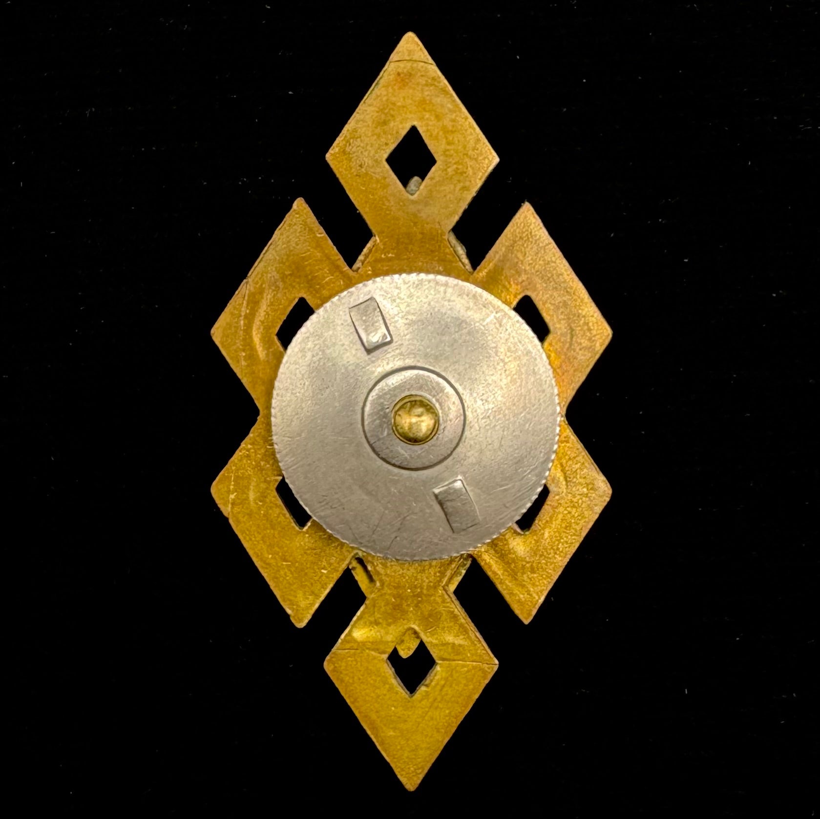 1980s Mongolian Military Academy Graduation Rhombus Badge – Rare Variation, Official Issue