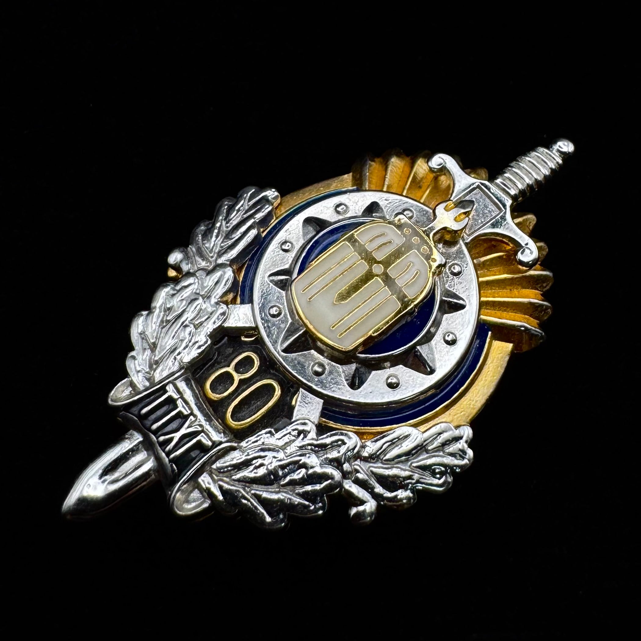 Mongolian State Special Protection Agency 80th Anniversary Badge – Rare Official Issue