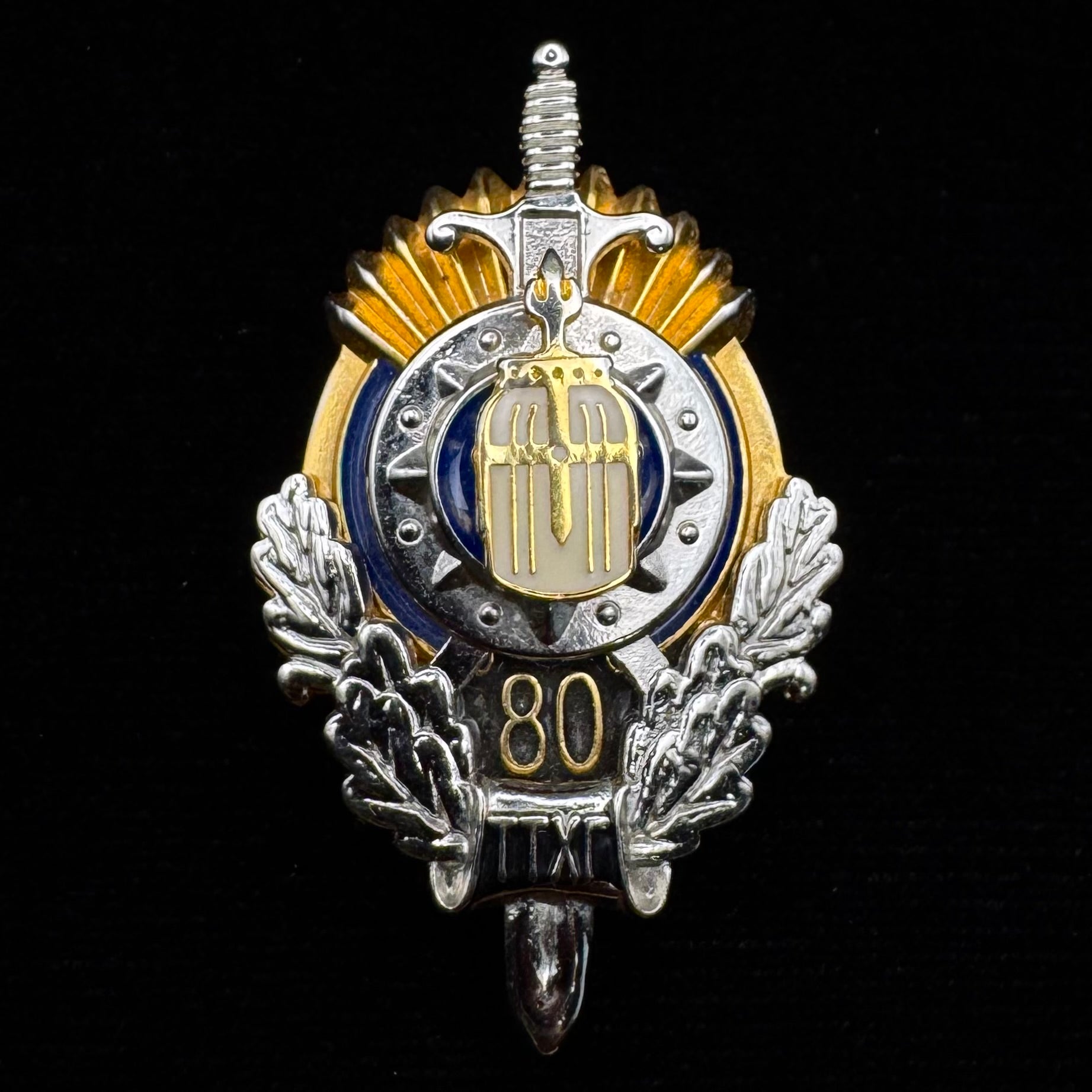 Mongolian State Special Protection Agency 80th Anniversary Badge – Rare Official Issue
