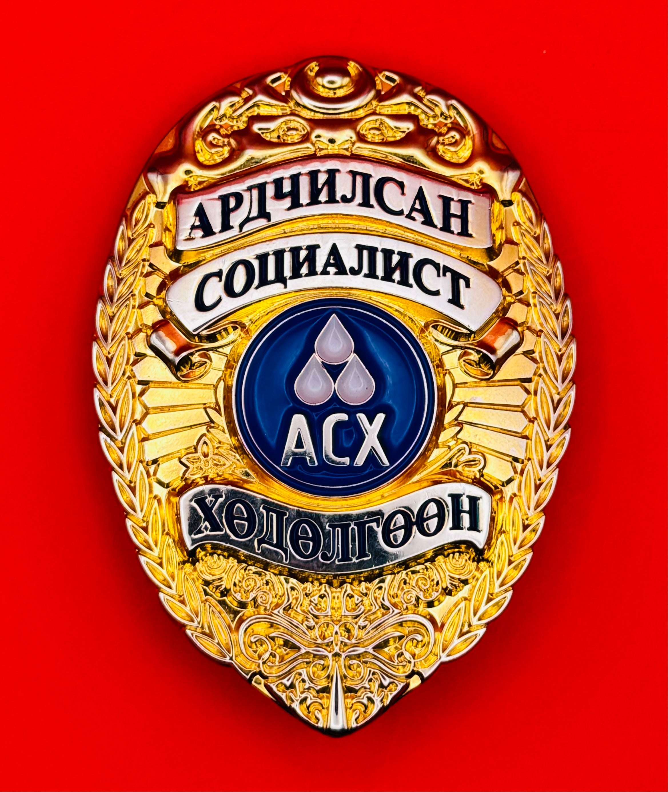 Mongolian Democratic Socialist Movement Service Badge