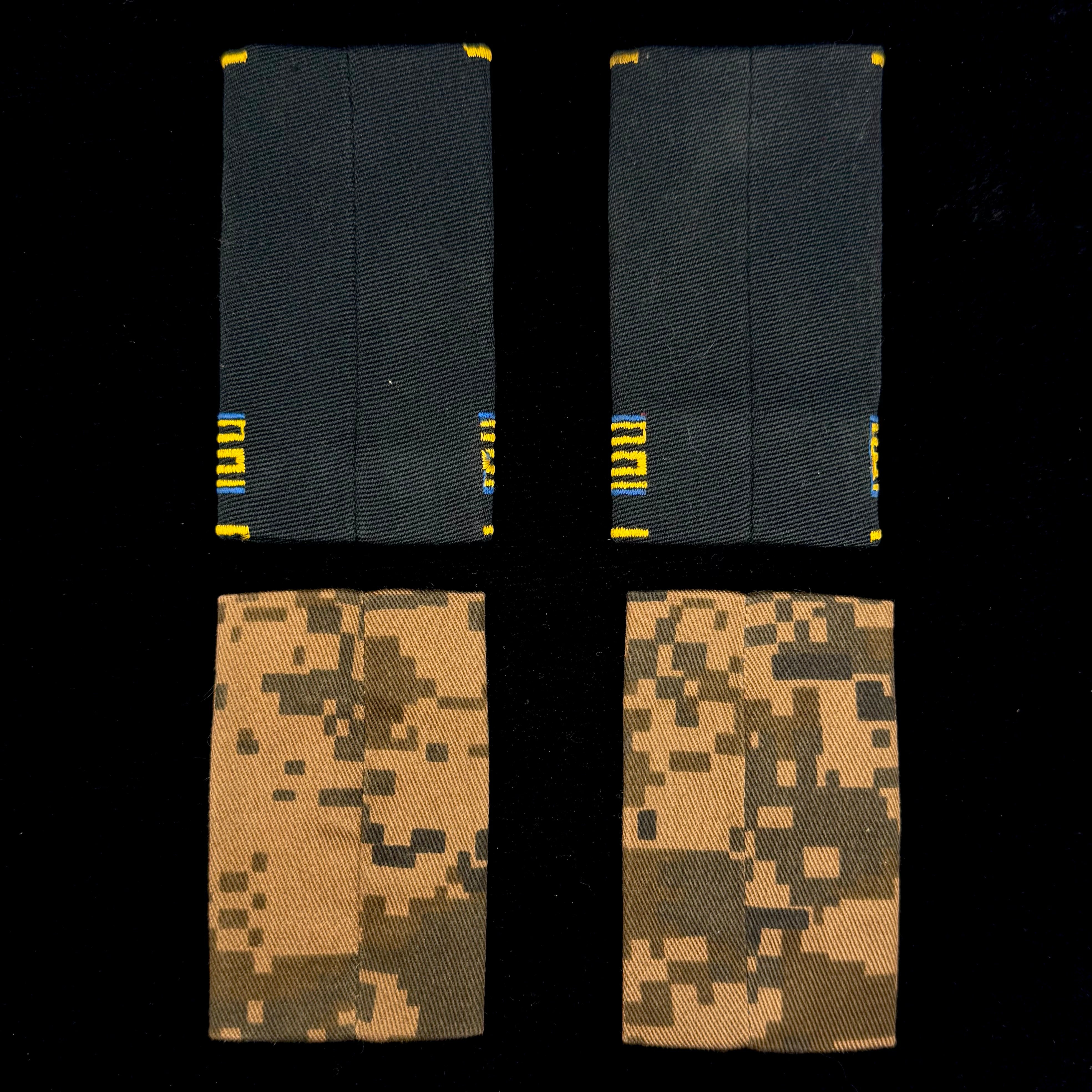 Mongolian Intelligence Agency Colonel Shoulder Boards – Service & Camouflage Set, Discontinued Ulzii Insignia, Official Issue