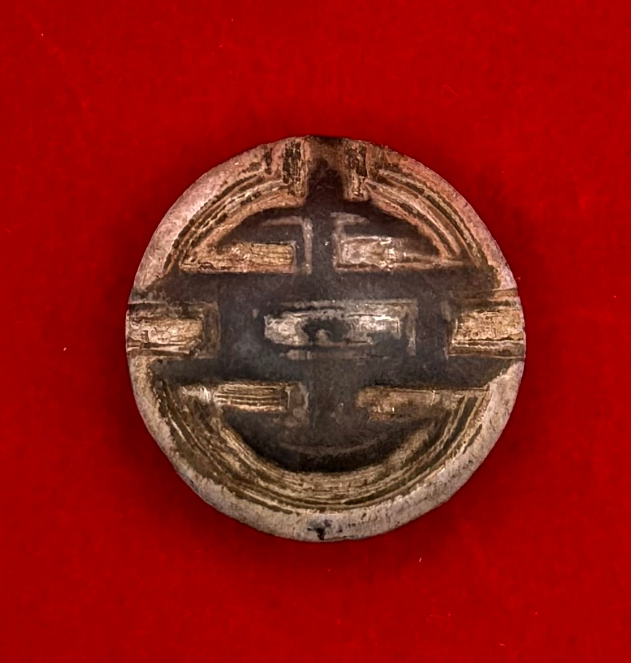 19th Century Qing Dynasty Anchor Antique Button