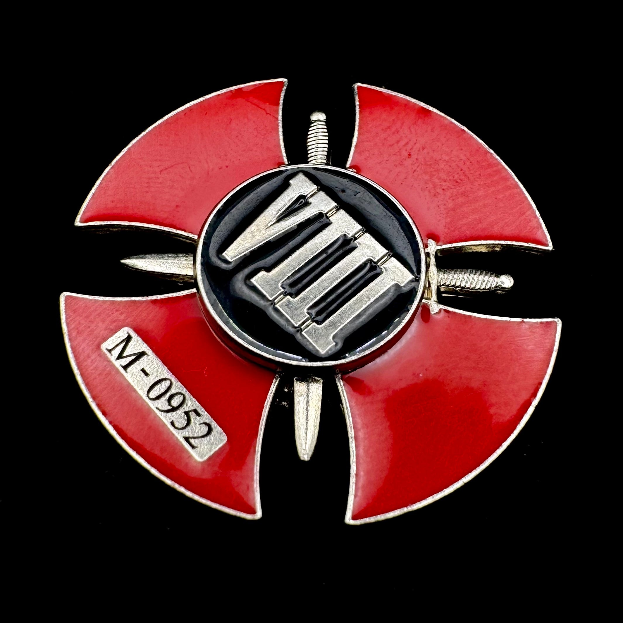 PMC Wagner 8th Wounds Cross Badge with Original Case – Official Issue, Fighter Numbered, Rarest Survivorship Award