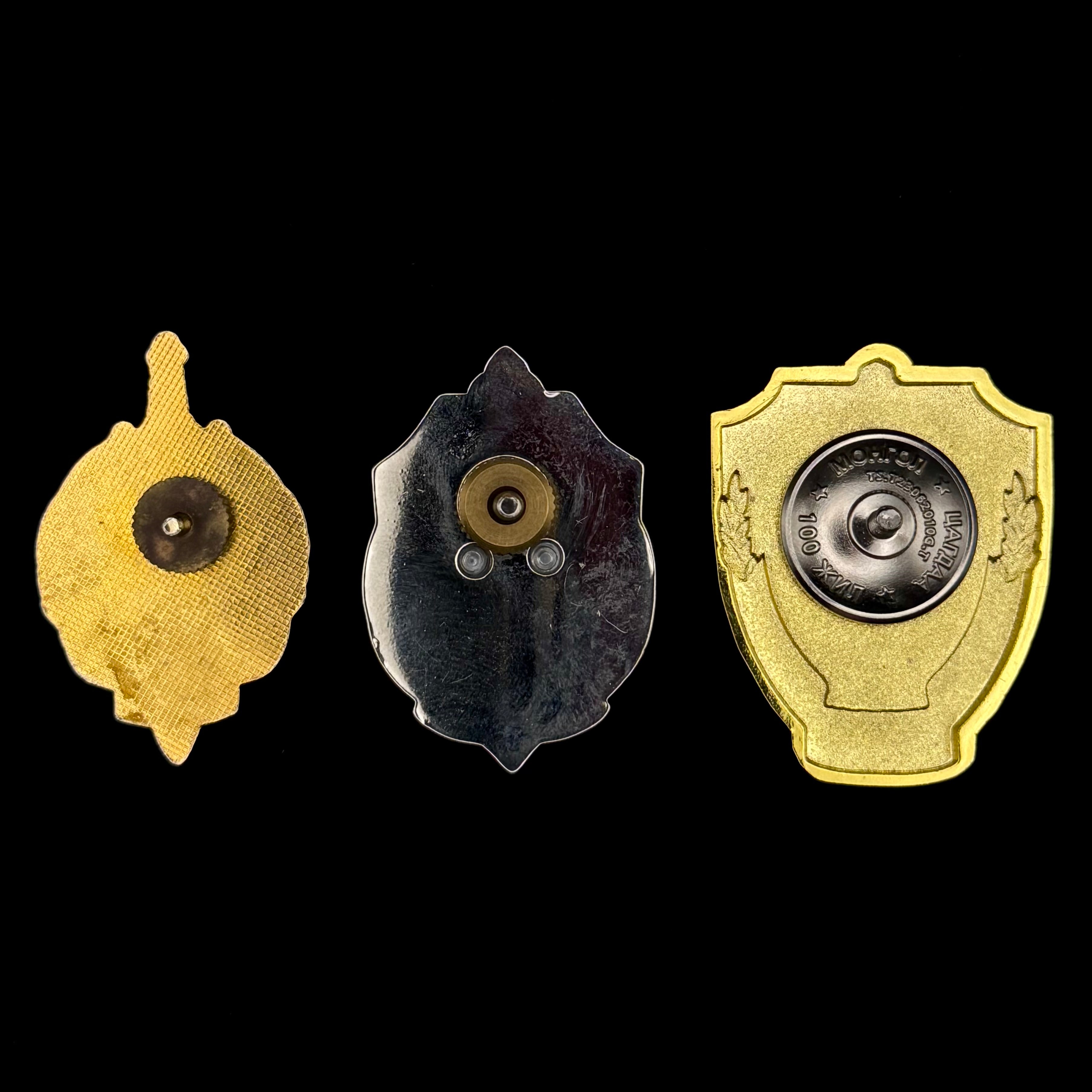 Mongolian Police Agency 80, 90, 100th Anniversary Badge Set – Modern Era Complete Commemorative Award Set, Official Issue