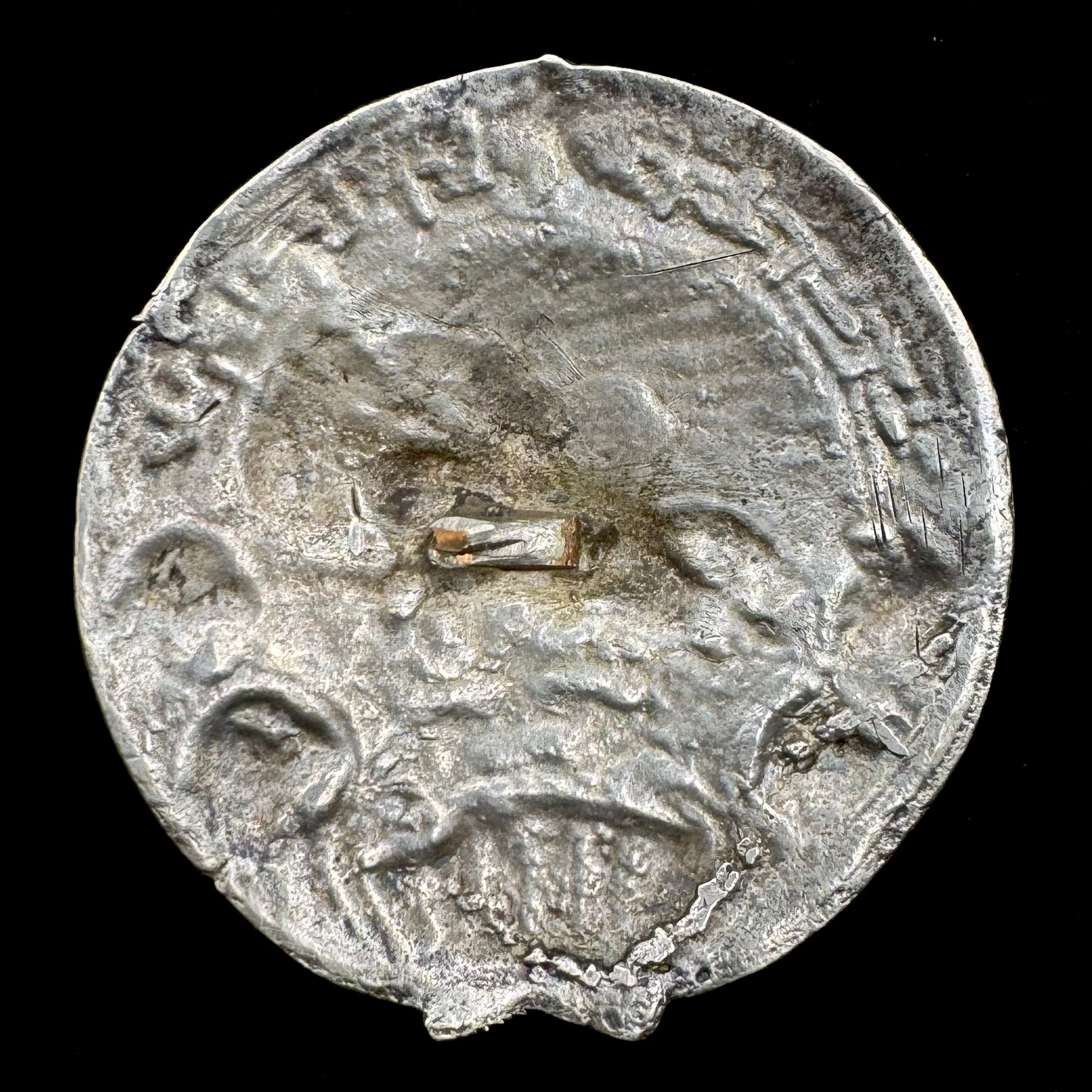 1940 Mongolian Coat of Arms State Emblem Of Credentials – Early Communist Era Badge, Silver, Rare Original Issue