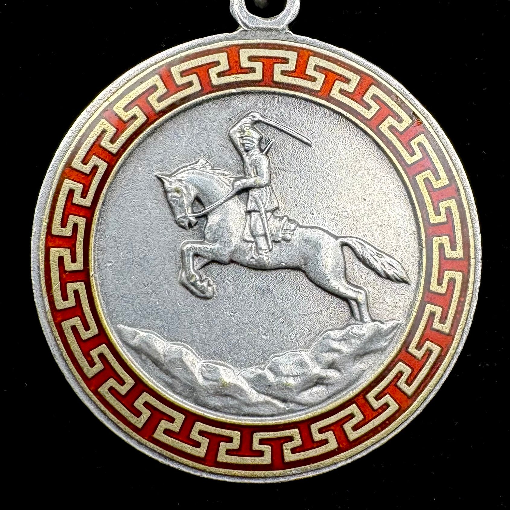 1970s Mongolian Honorary Medal Of Combat with Ribbon – Type 2, Silver, Moscow Mint, Official Issue