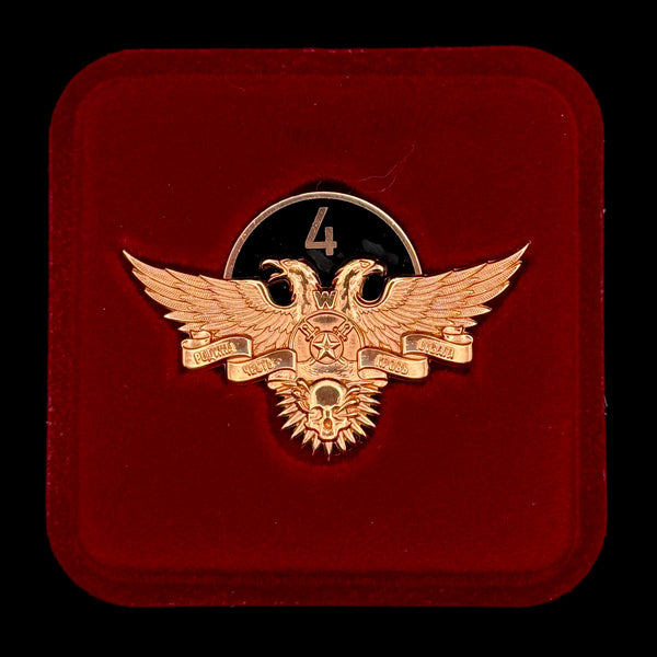 PMC Wagner “For 4 Years of Service” Badge – Bronze Issue with Original Case, Unissued Condition, Rare Award