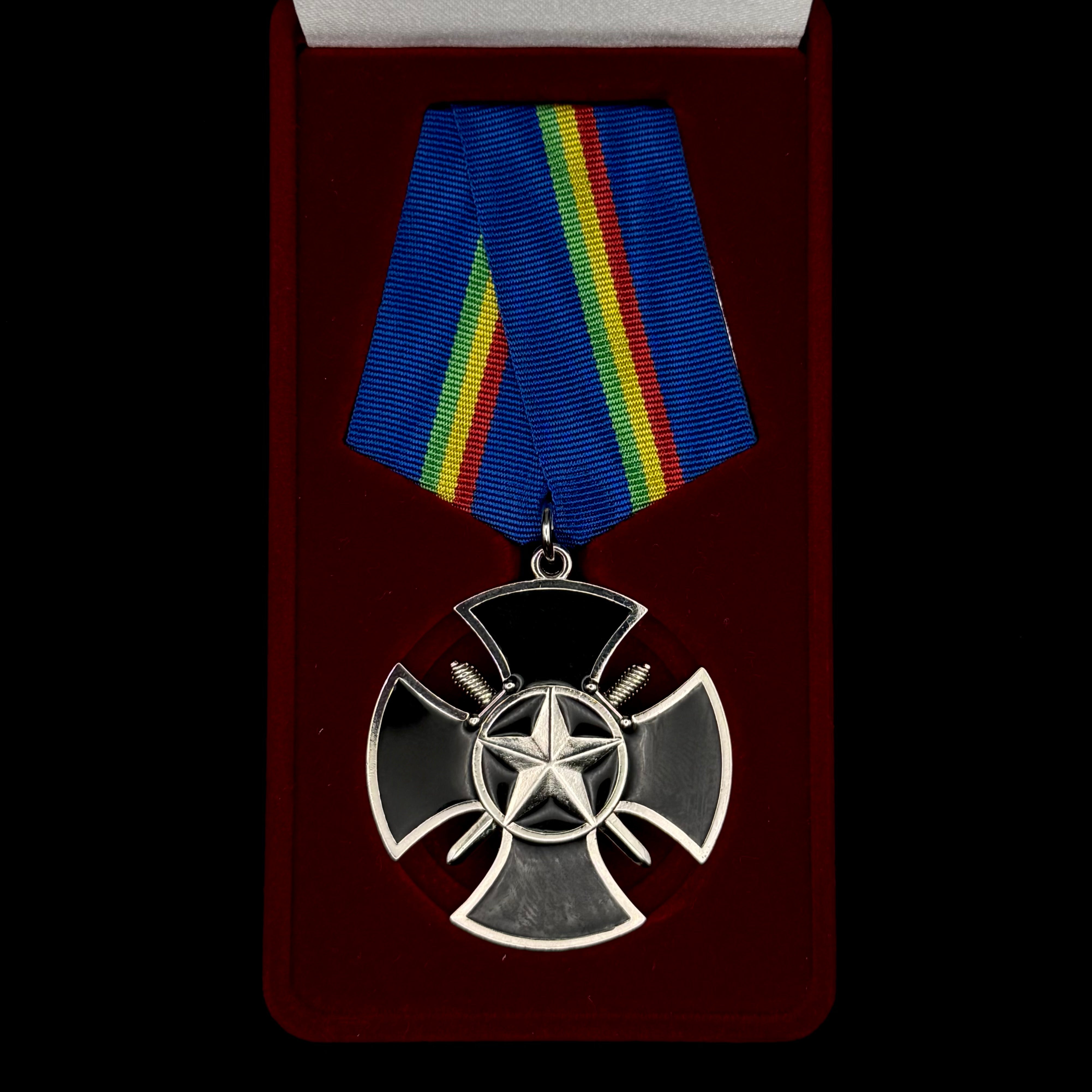 Wagner Afrika Korps “Black Cross” Combat Service Trench Cross with Box – Mali Campaign, Fighter Numbered, Rare Issued Award