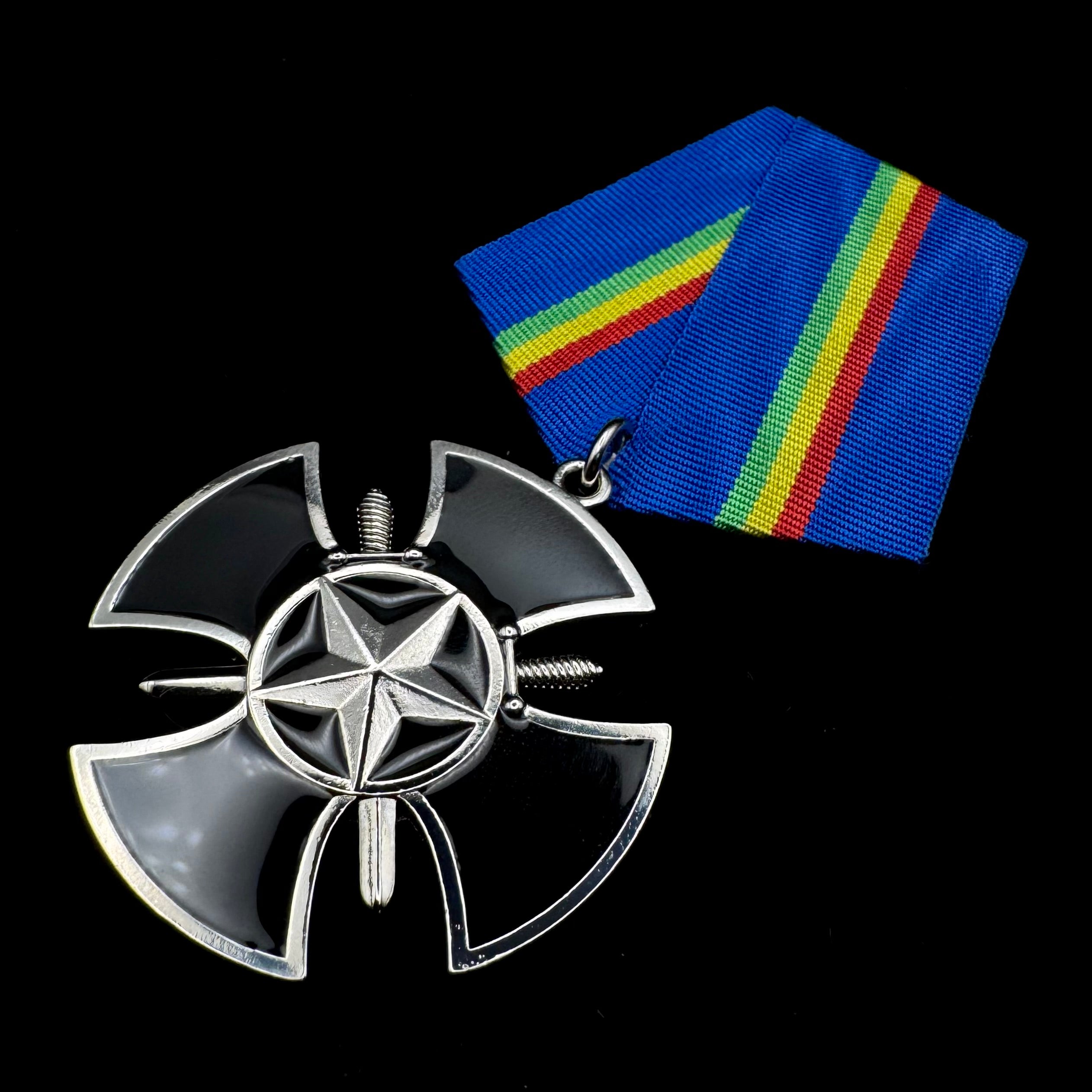 Wagner Afrika Korps “Black Cross” Combat Service Trench Cross with Box – Mali Campaign, Fighter Numbered, Rare Issued Award