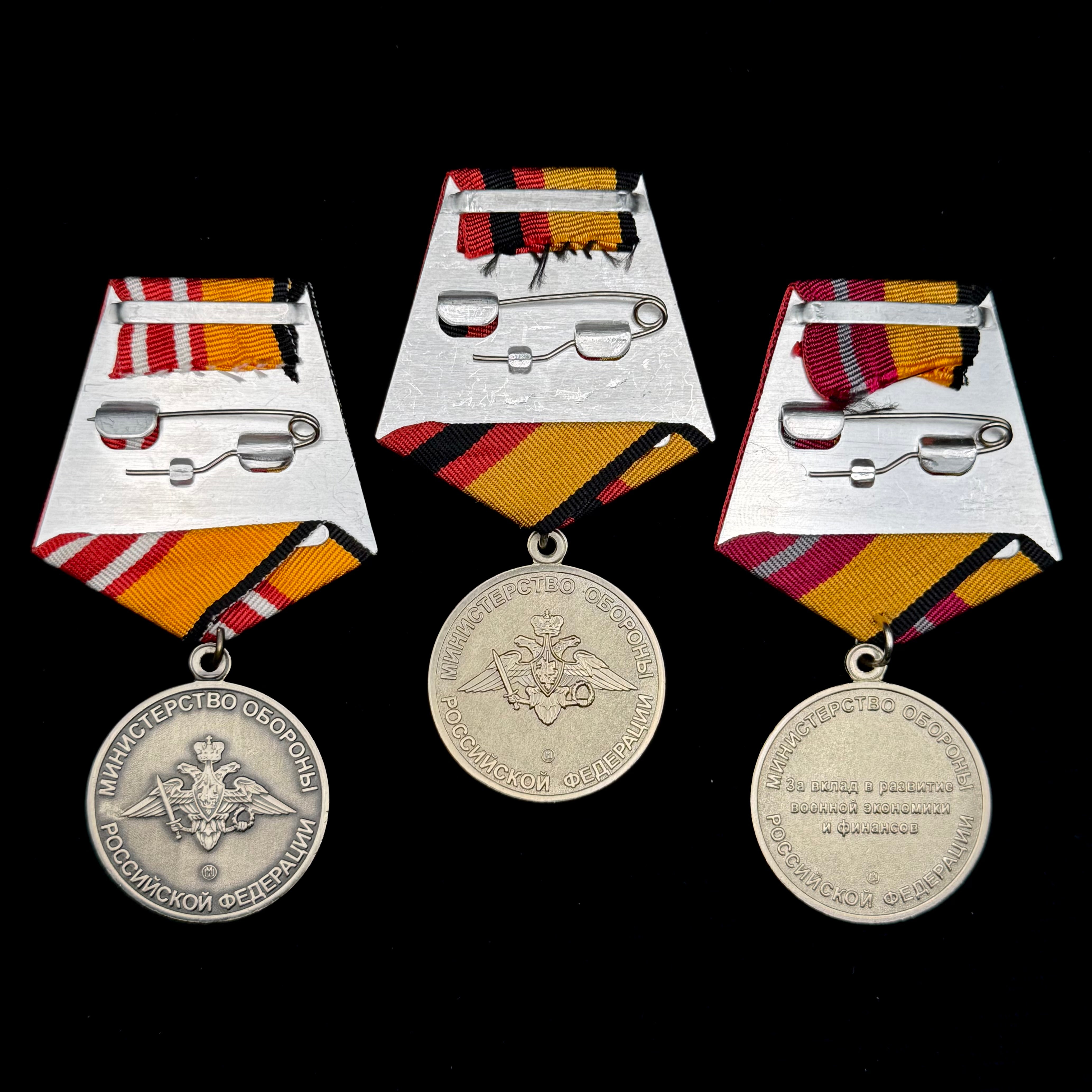 Russian Ministry of Defense General Kalashnikov, Colonel-General Dutov & Colonel Simonov Medal Set – Marked Awards, Official Issue