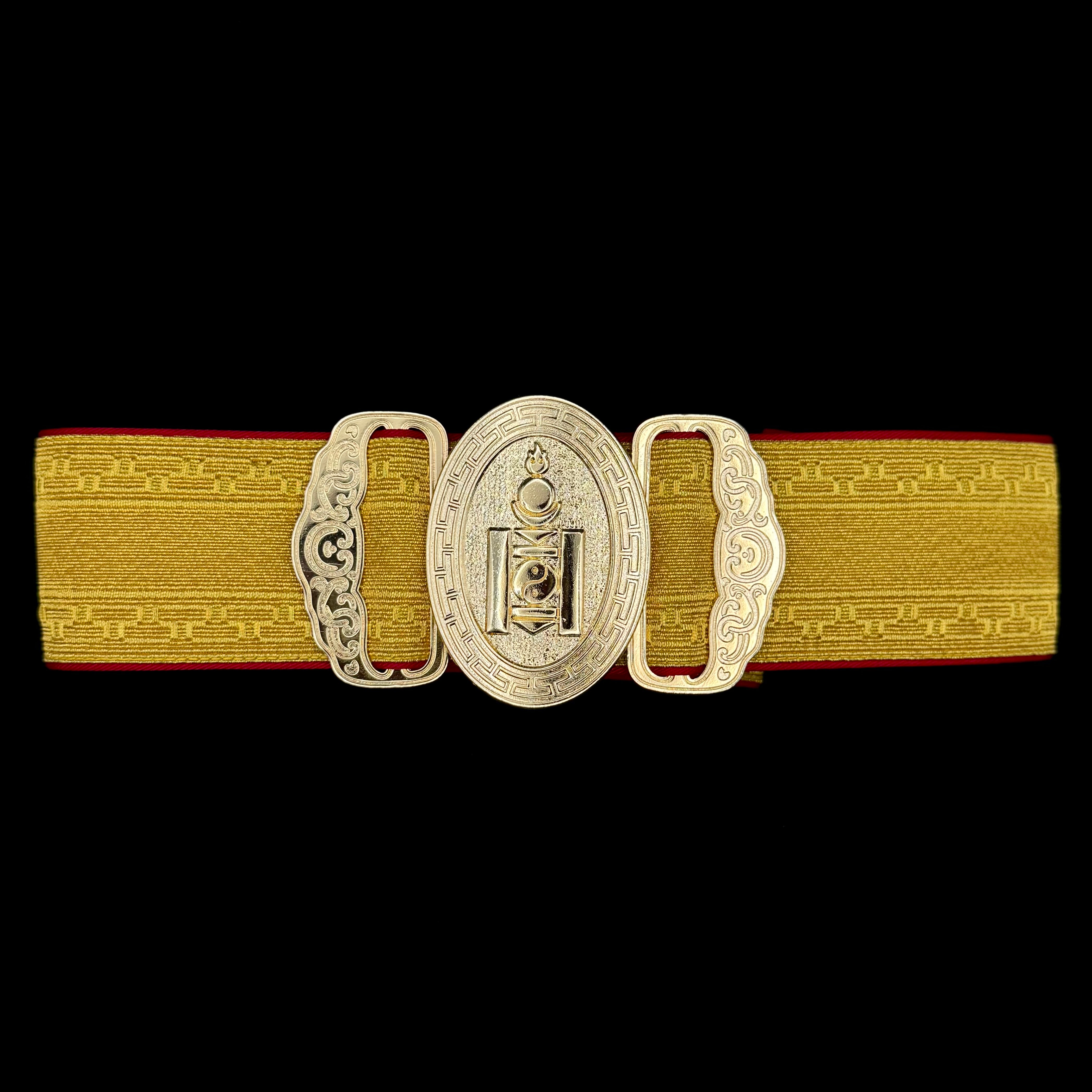 Mongolian Armed Forces General Rank Officer Parade Uniform Belt – Rare Unworn Original Issue