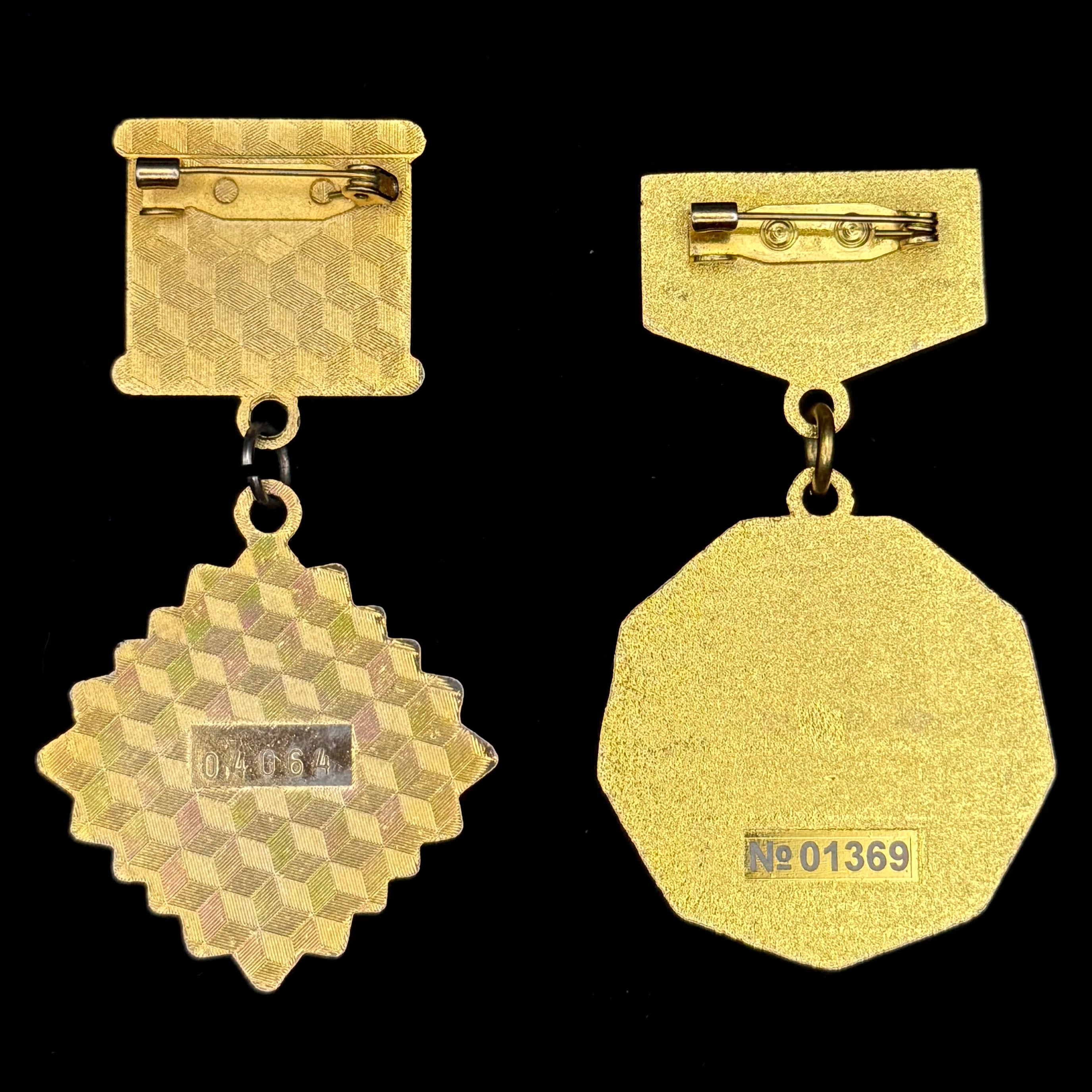 Mongolian Ulaanbaatar City 375th & 380th Anniversary Badges – Serial Numbered Set, Official Issue