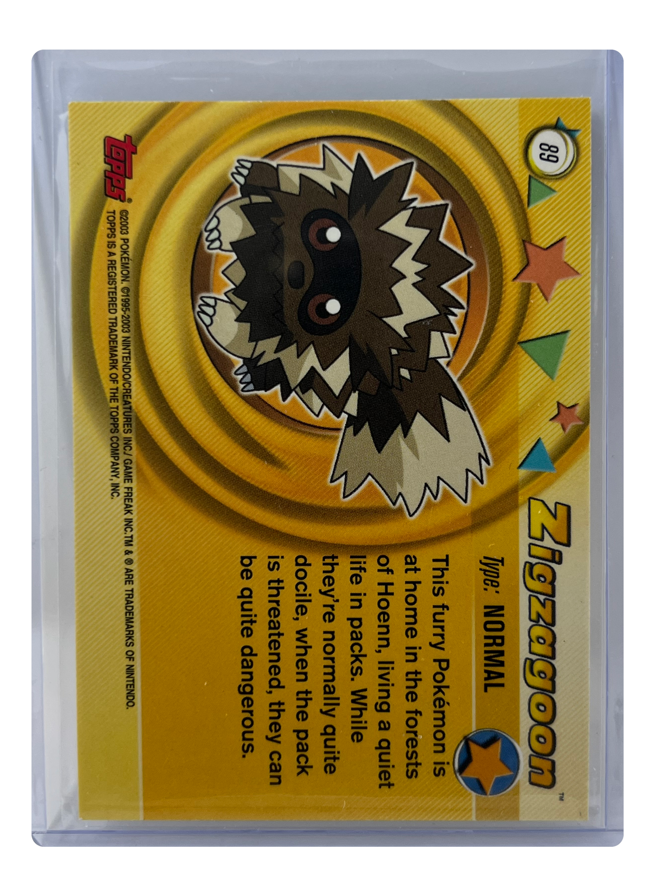 2003 Topps Pokemon Zigzagoon Foil Card #89