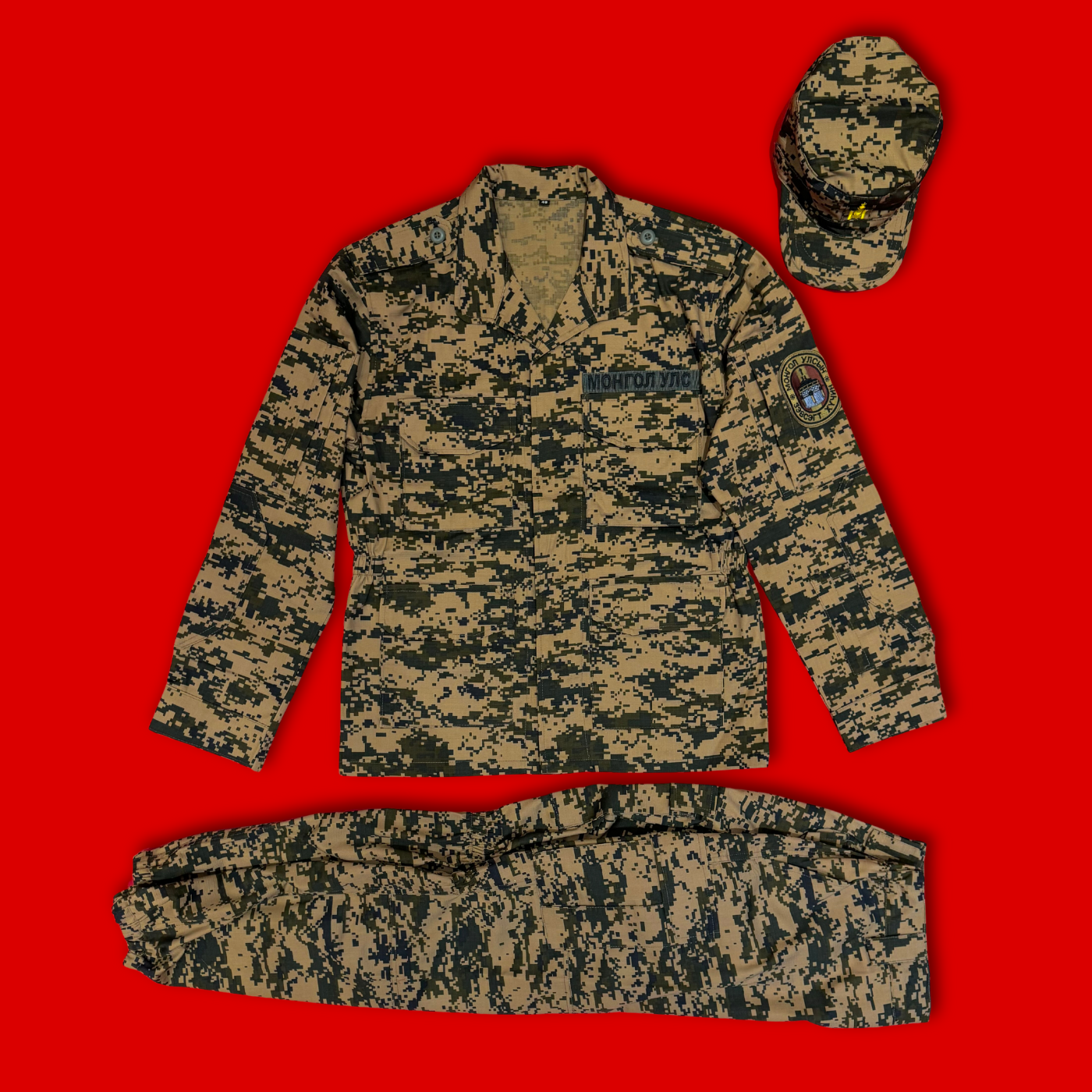 Mongolian Army Digital Camouflage Combat Uniform Set