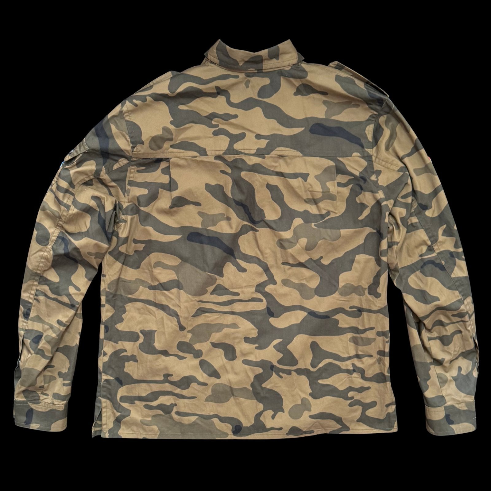 2000s Mongolian Intelligence Agency Officer Camouflage Summer Jacket – Size Large, Original Issue, Rare Pattern