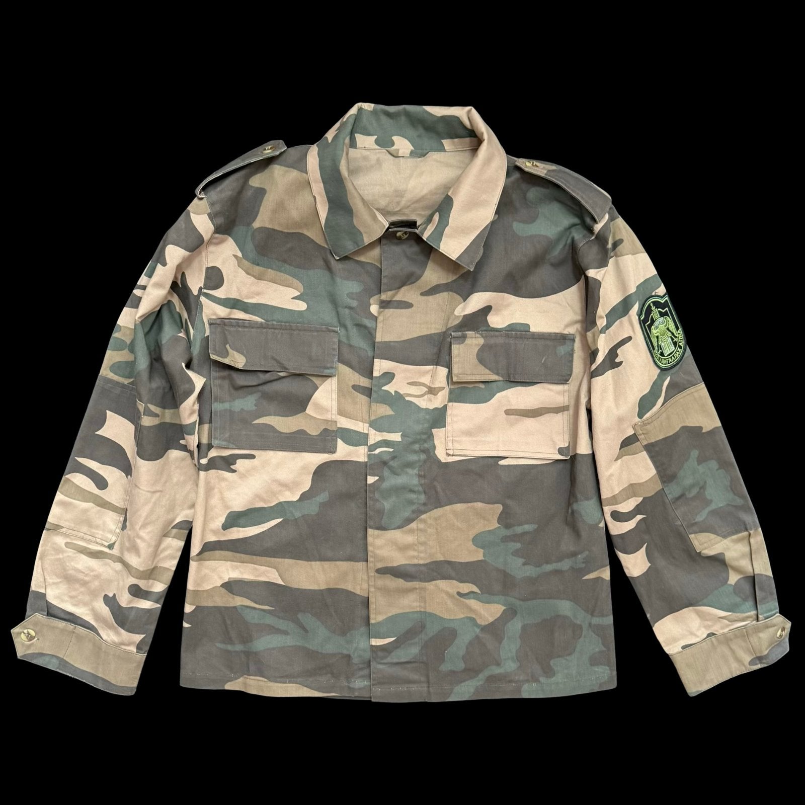 Early 2000s Mongolian Border Protection Officer Camouflage Jacket – Size Medium, Original New Old Stock, Rare Pattern